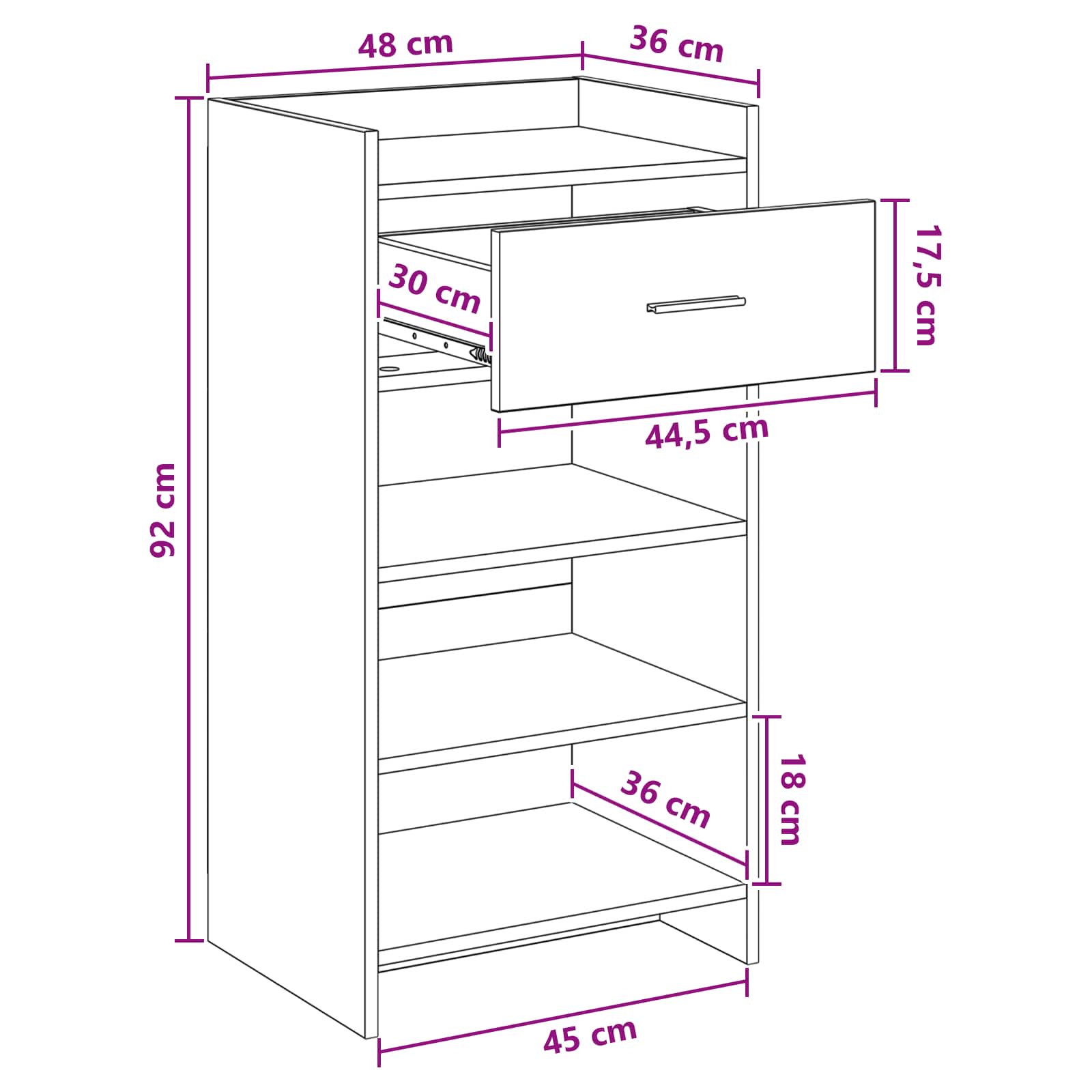 Ormar za cipele Crni hrast 48 x 36 x 92 cm Konstruirano drvo