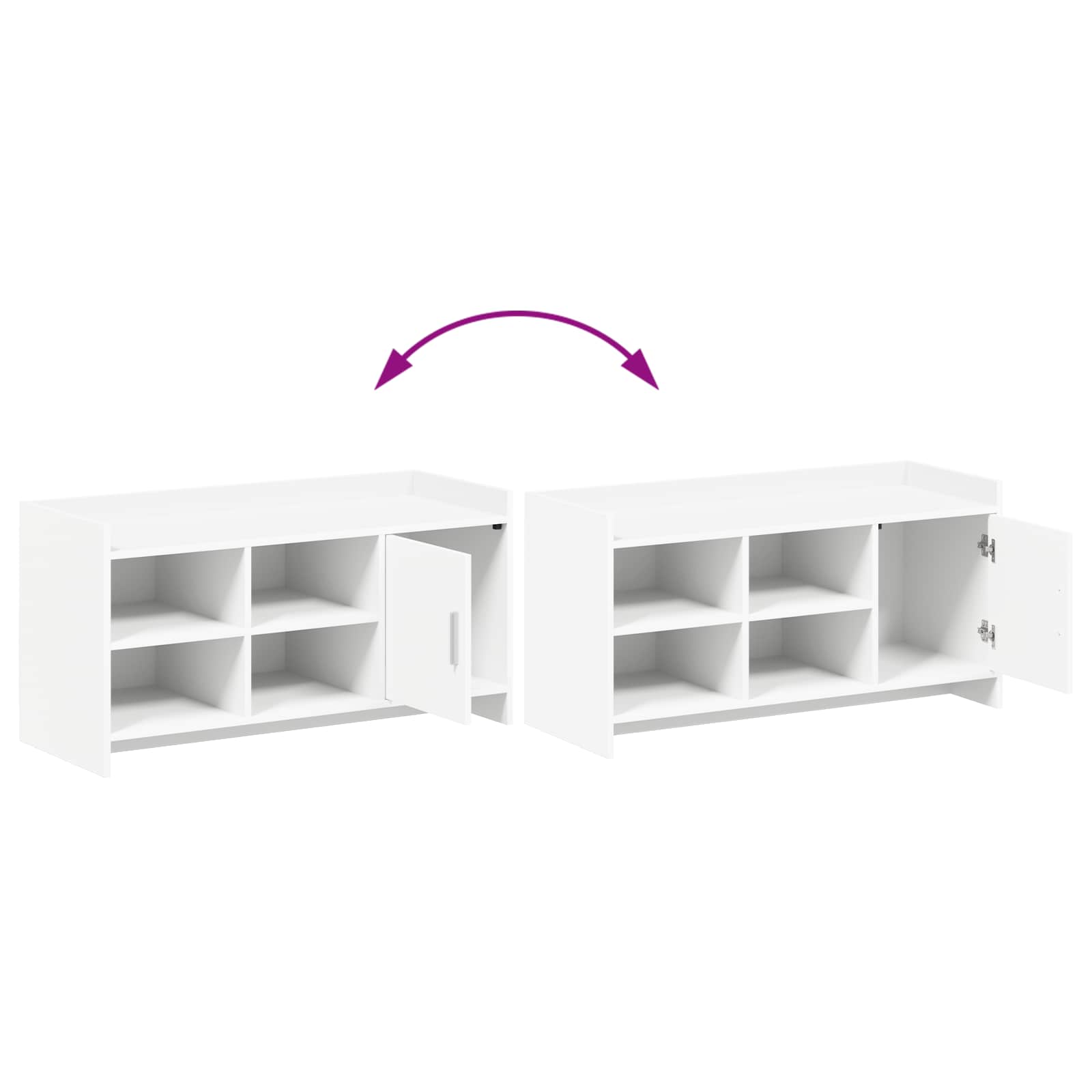 Ormar za cipele Bijela 100 x 39,5 x 51 cm Konstruirano drvo