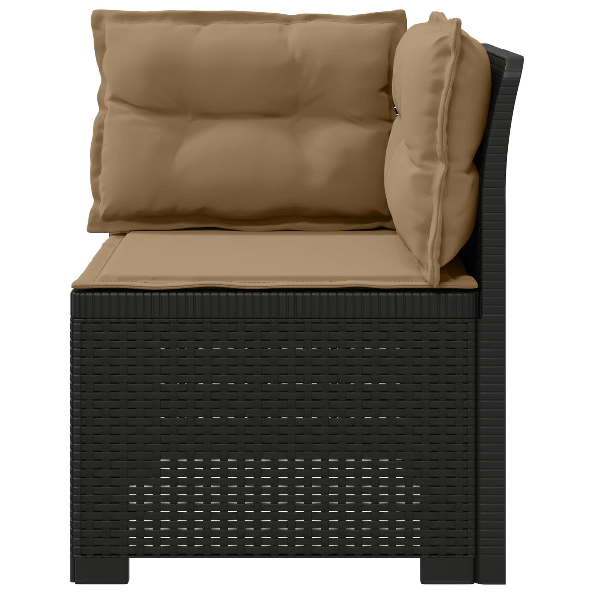 Fotelja za jedan s Jastucima Izgled Ratan PP Antracit