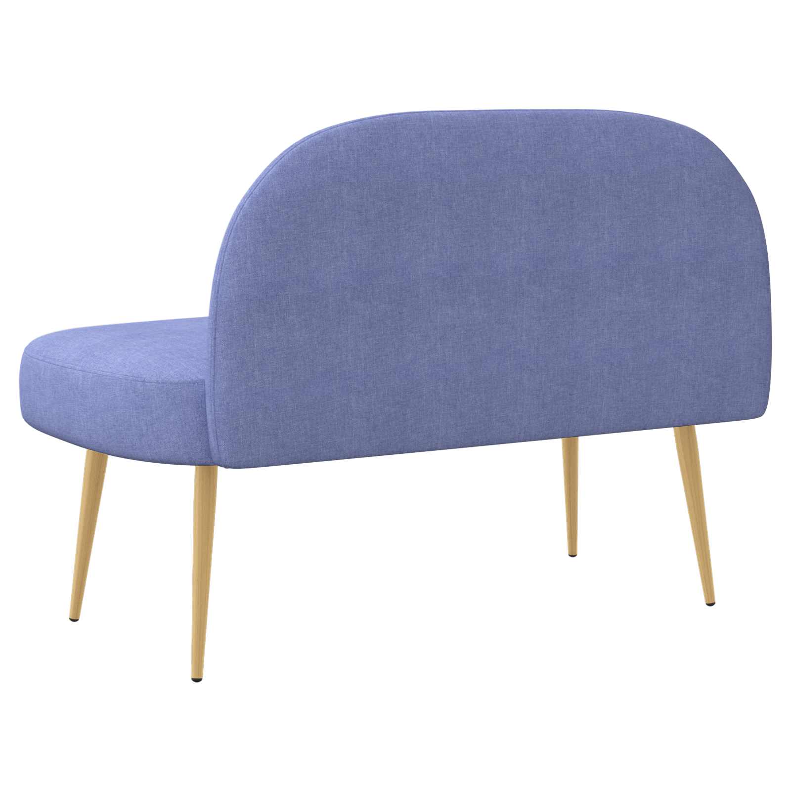 Oblikovana klupa s naslonjačem Trapere plave boje Poliester