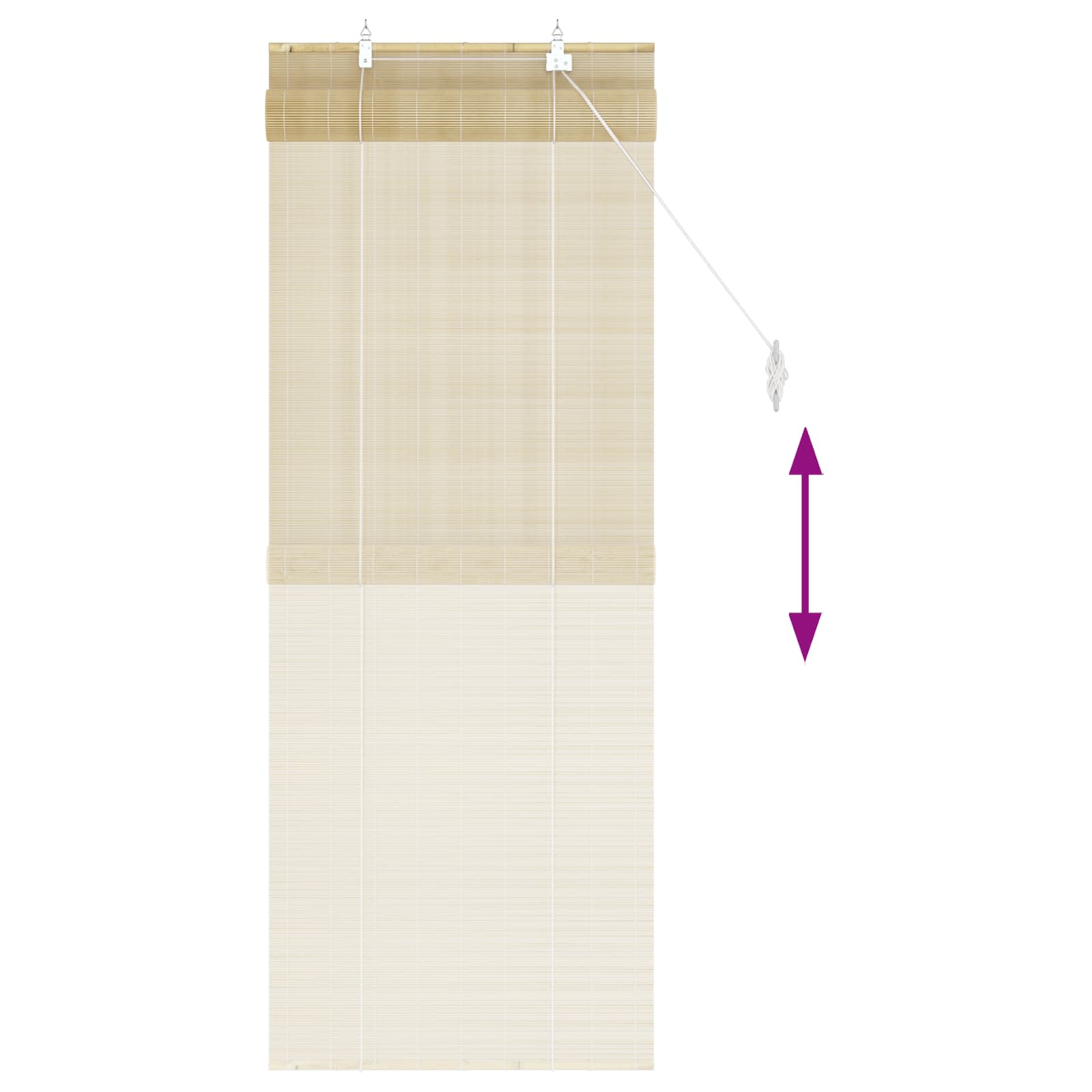 Rolo zavjesa Prirodna 50 x 160 cm Bambus