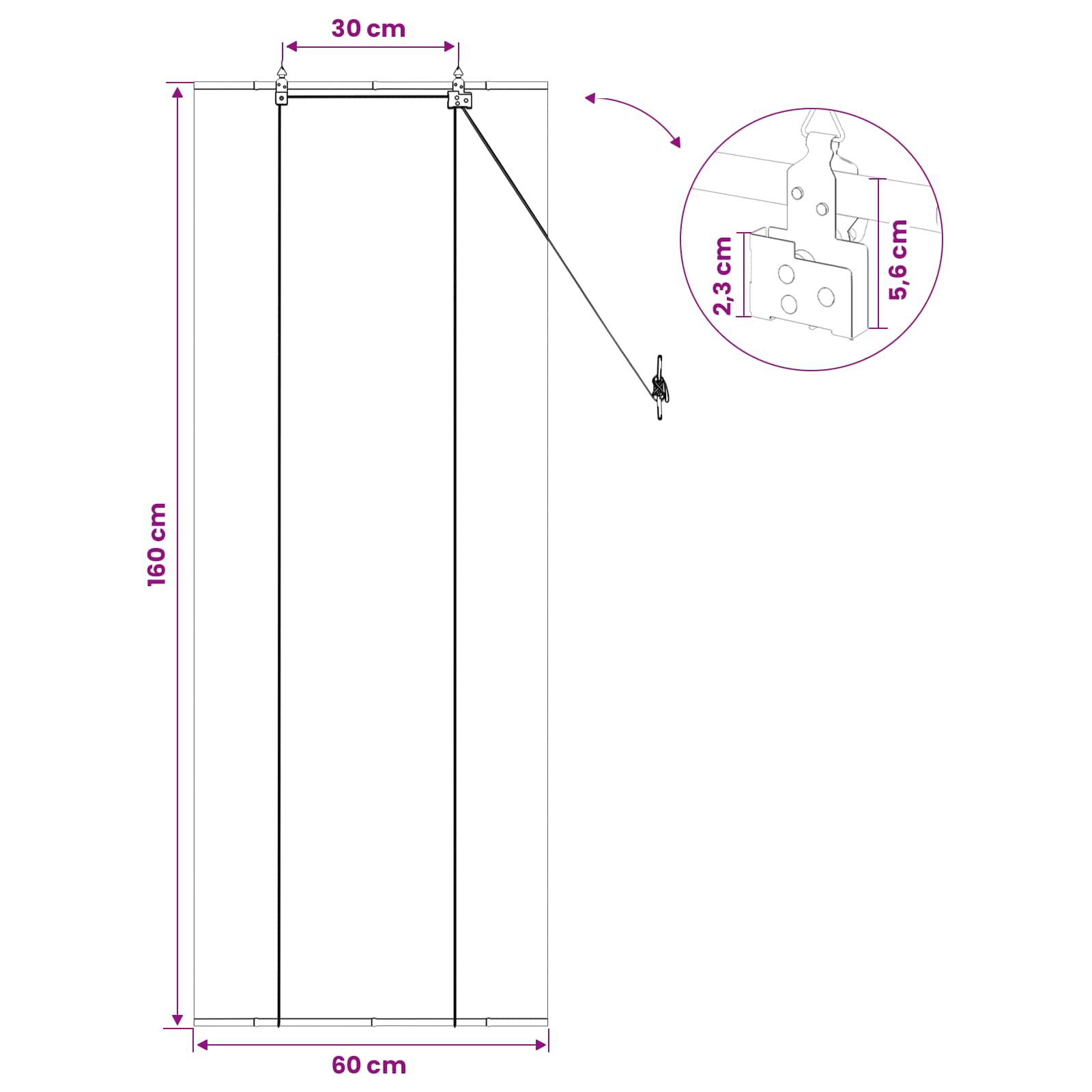 Rolo zavjesa Prirodna 60 x 160 cm Bambus
