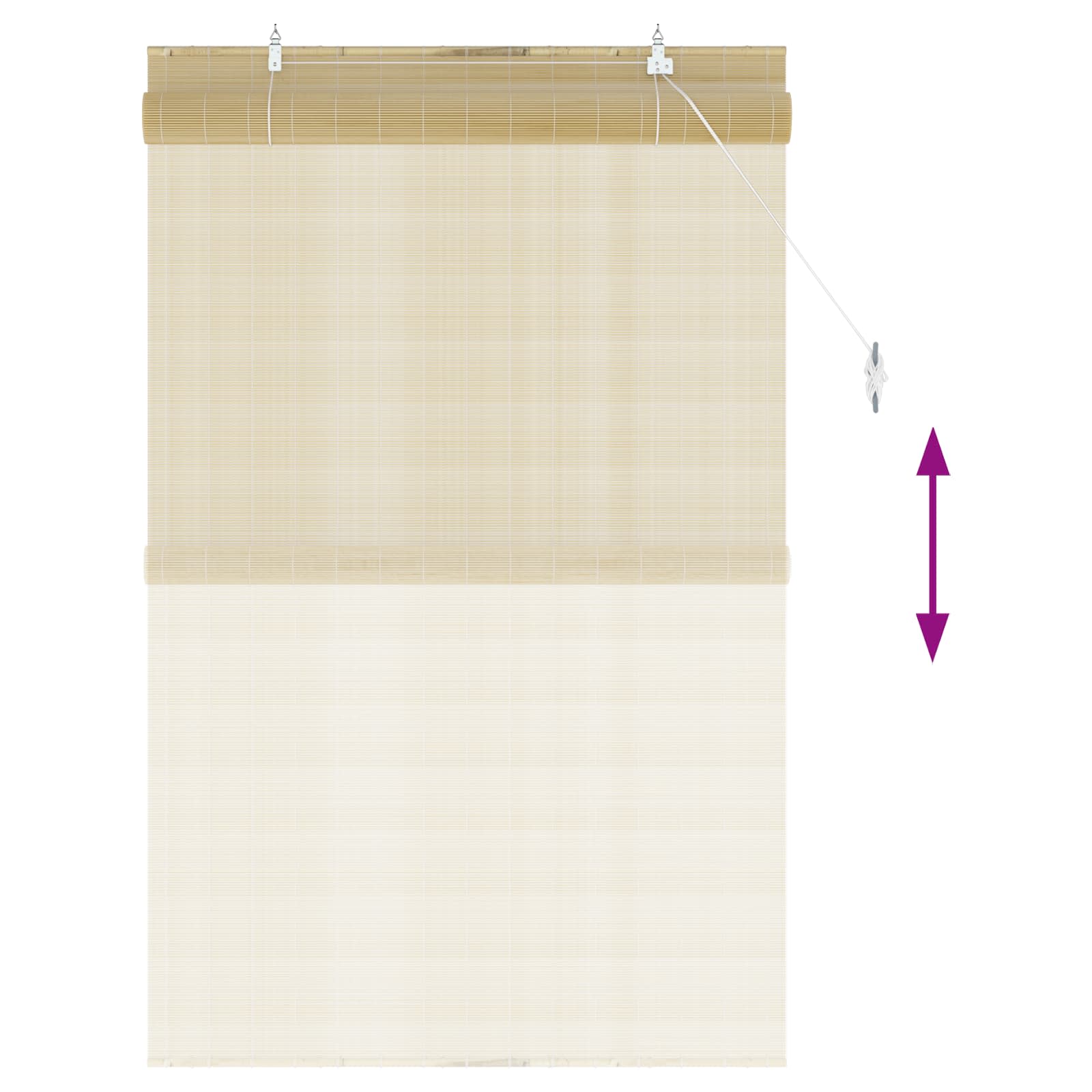 Rolo zavjesa Prirodna 90 x 160 cm Bambus