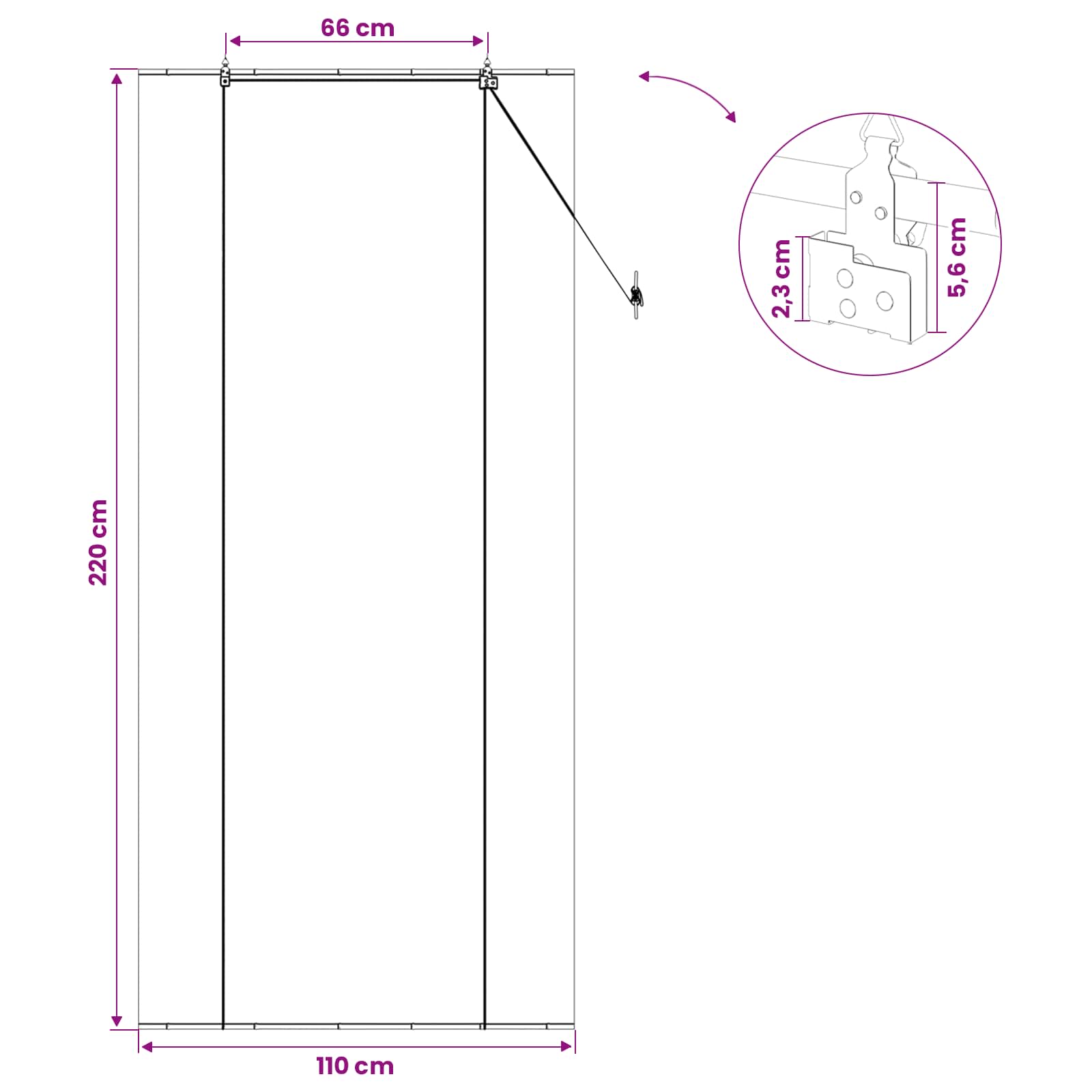 Rolo zavjesa Prirodna 110 x 220 cm Bambus