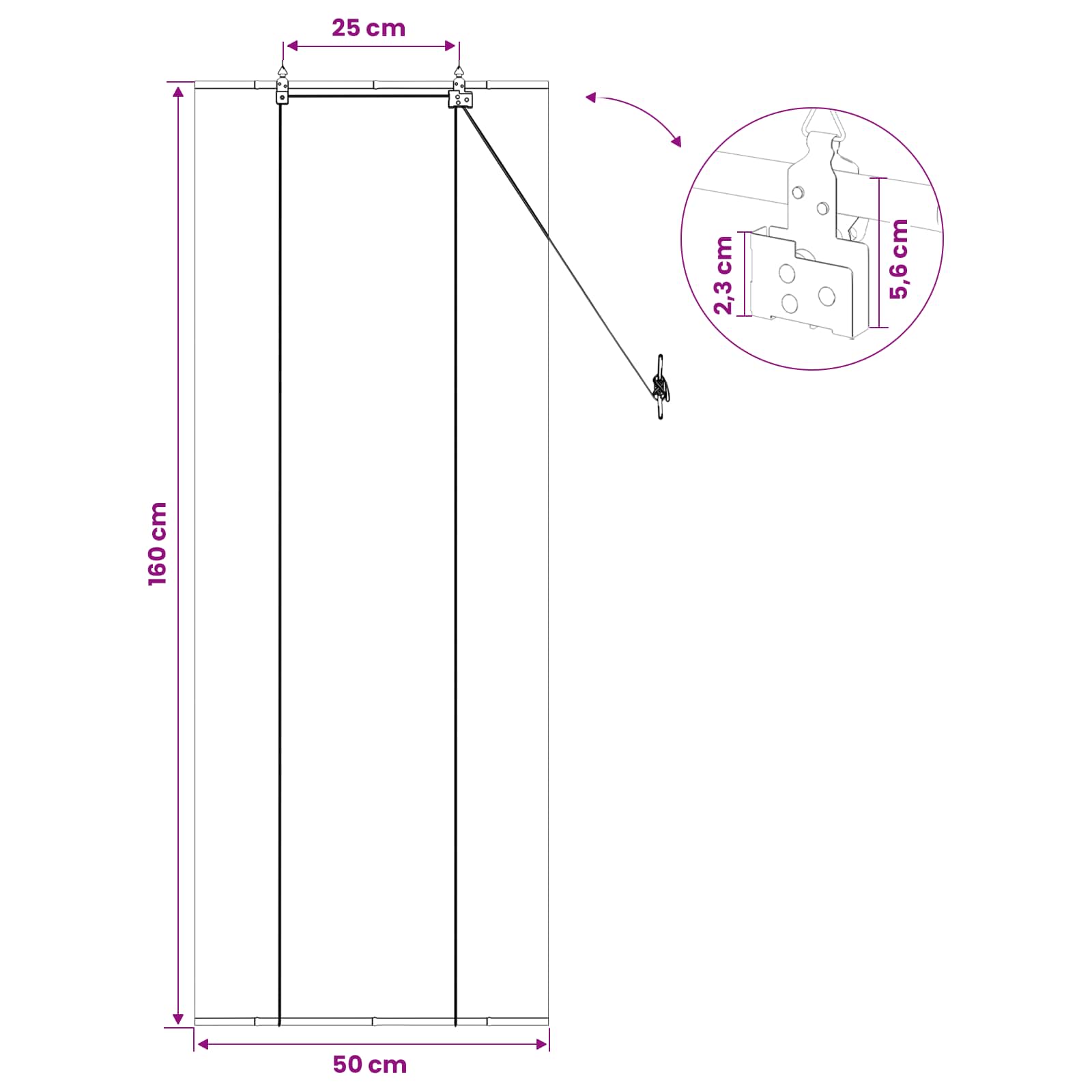 Rolo zavjesa Smeđa 50 x 160 cm Bambus