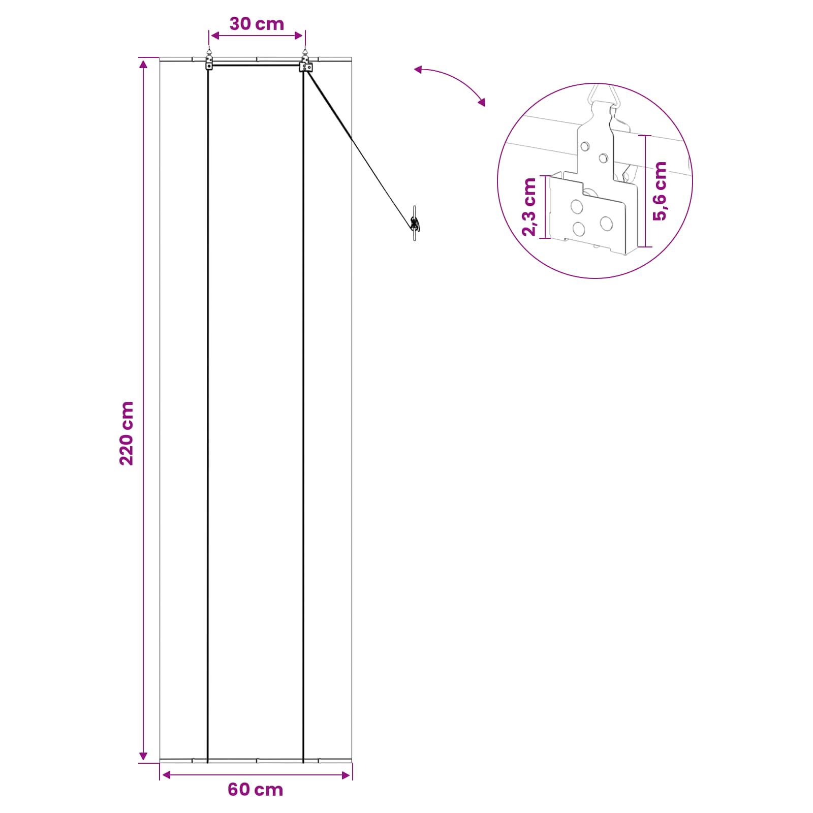 Rolo zavjesa Smeđa 60 x 220 cm Bambus