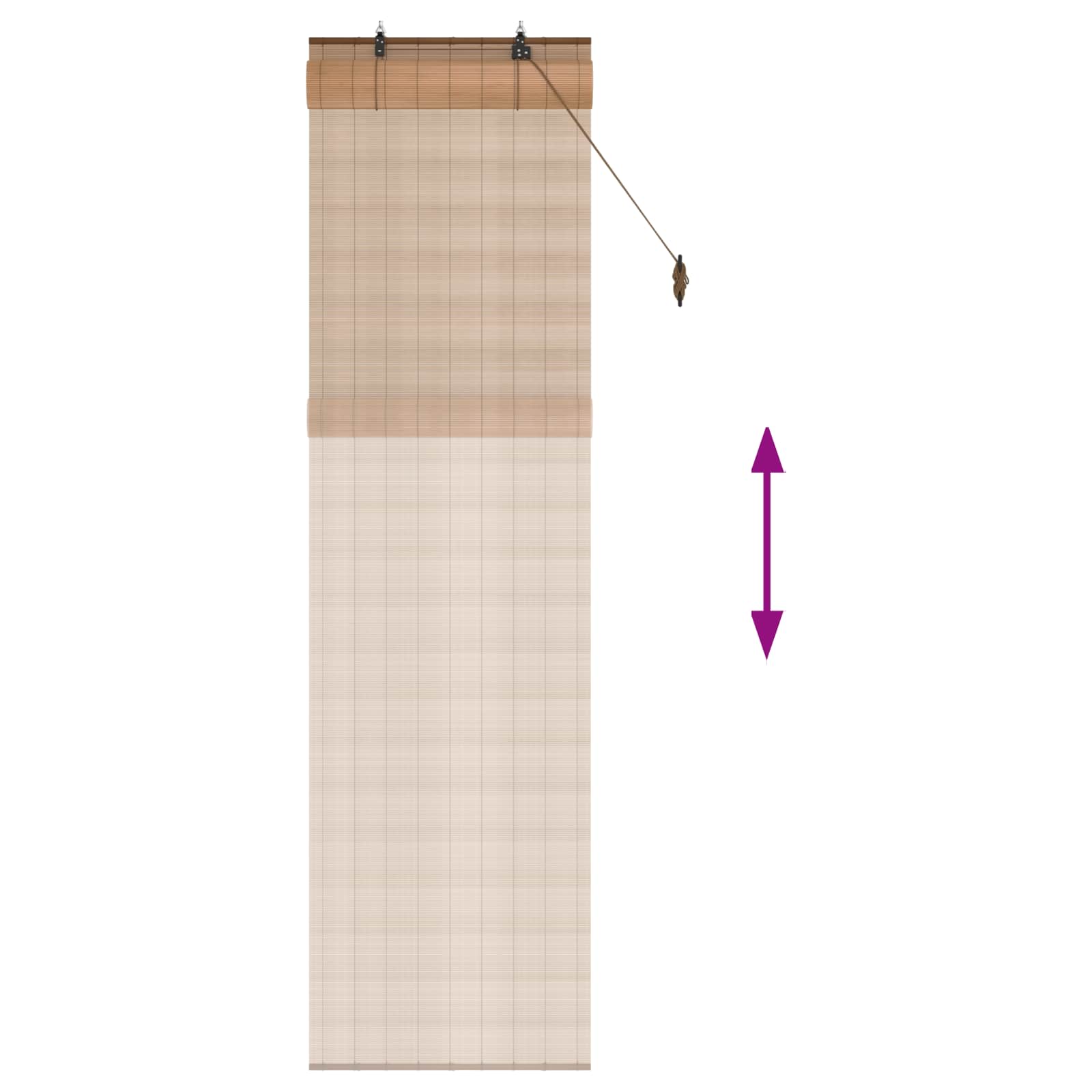 Rolo zavjesa Smeđa 70 x 220 cm Bambus