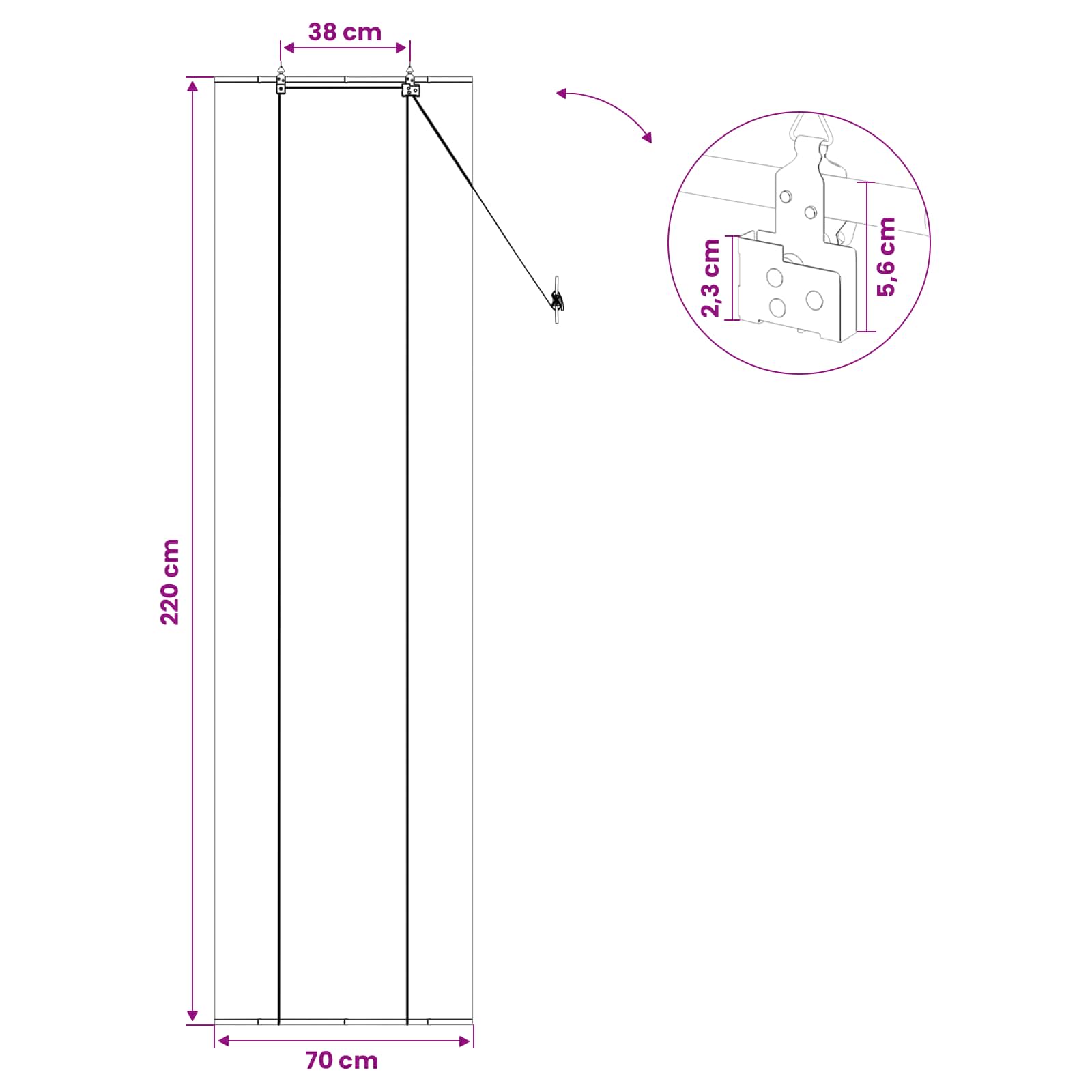 Rolo zavjesa Smeđa 70 x 220 cm Bambus