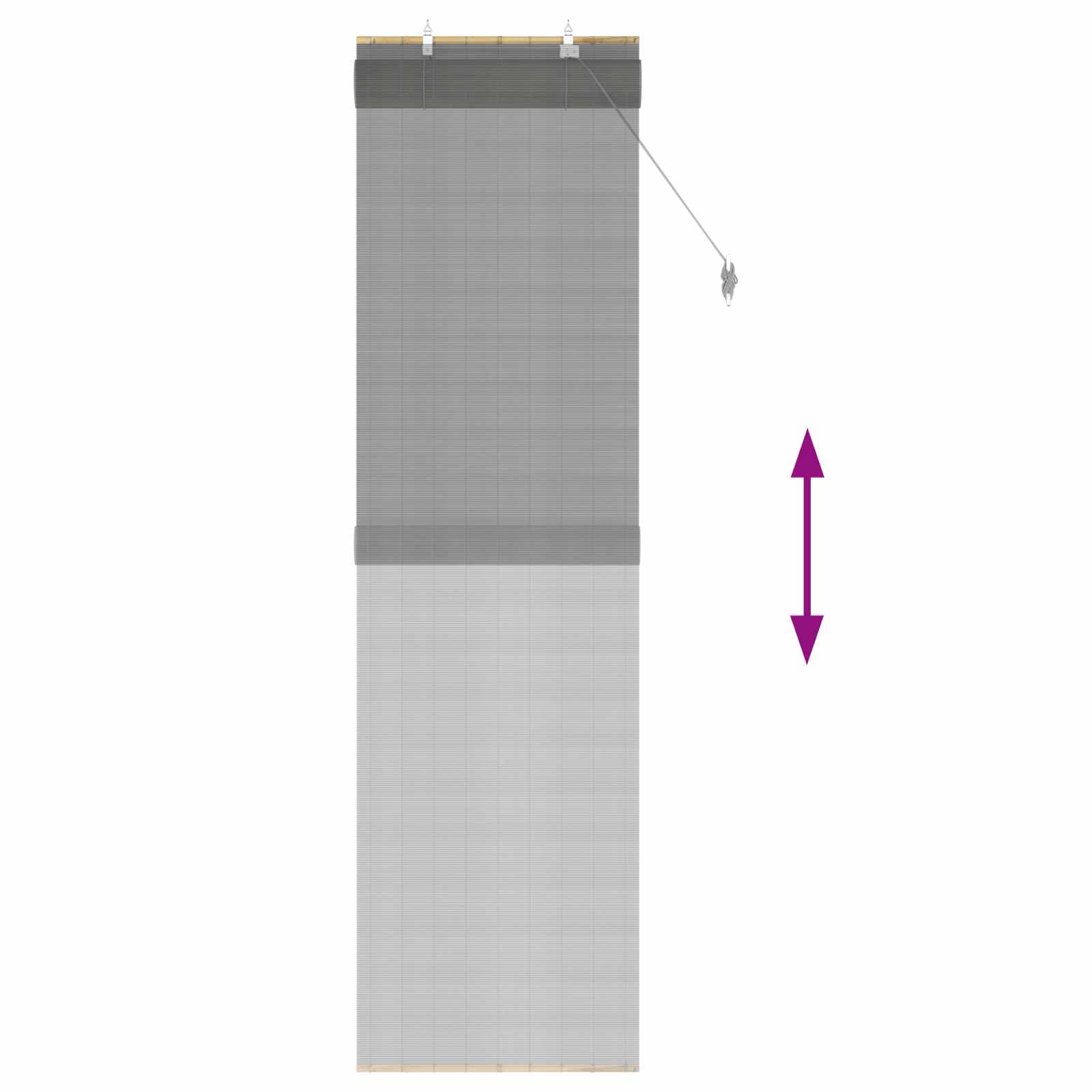 Rolo zavjesa Siva 70 x 220 cm Bambus