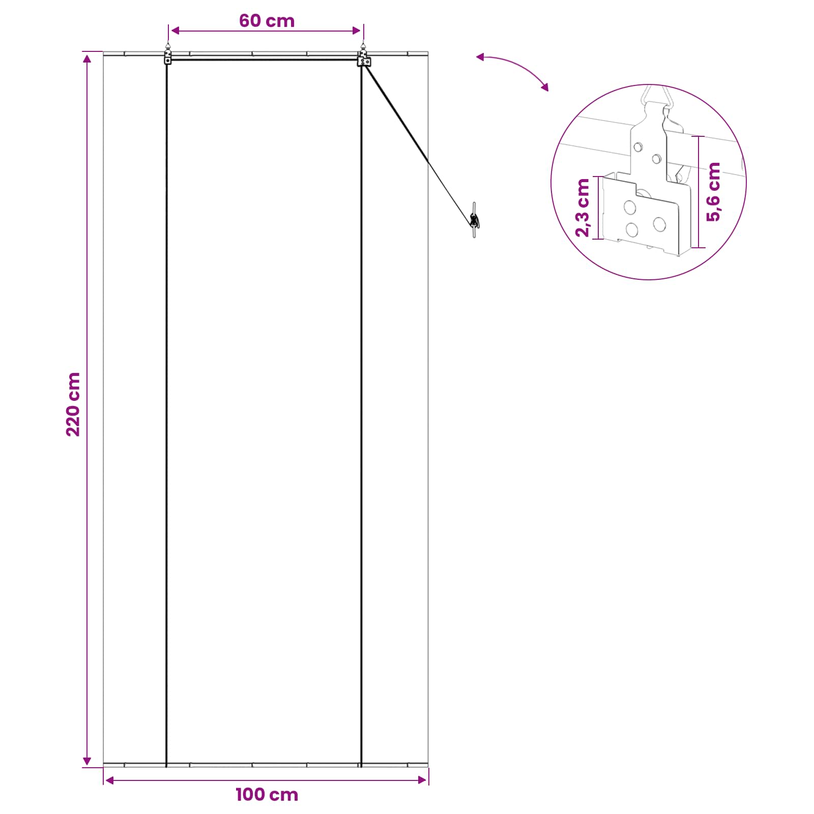 Rolo zavjesa Siva 100 x 220 cm Bambus