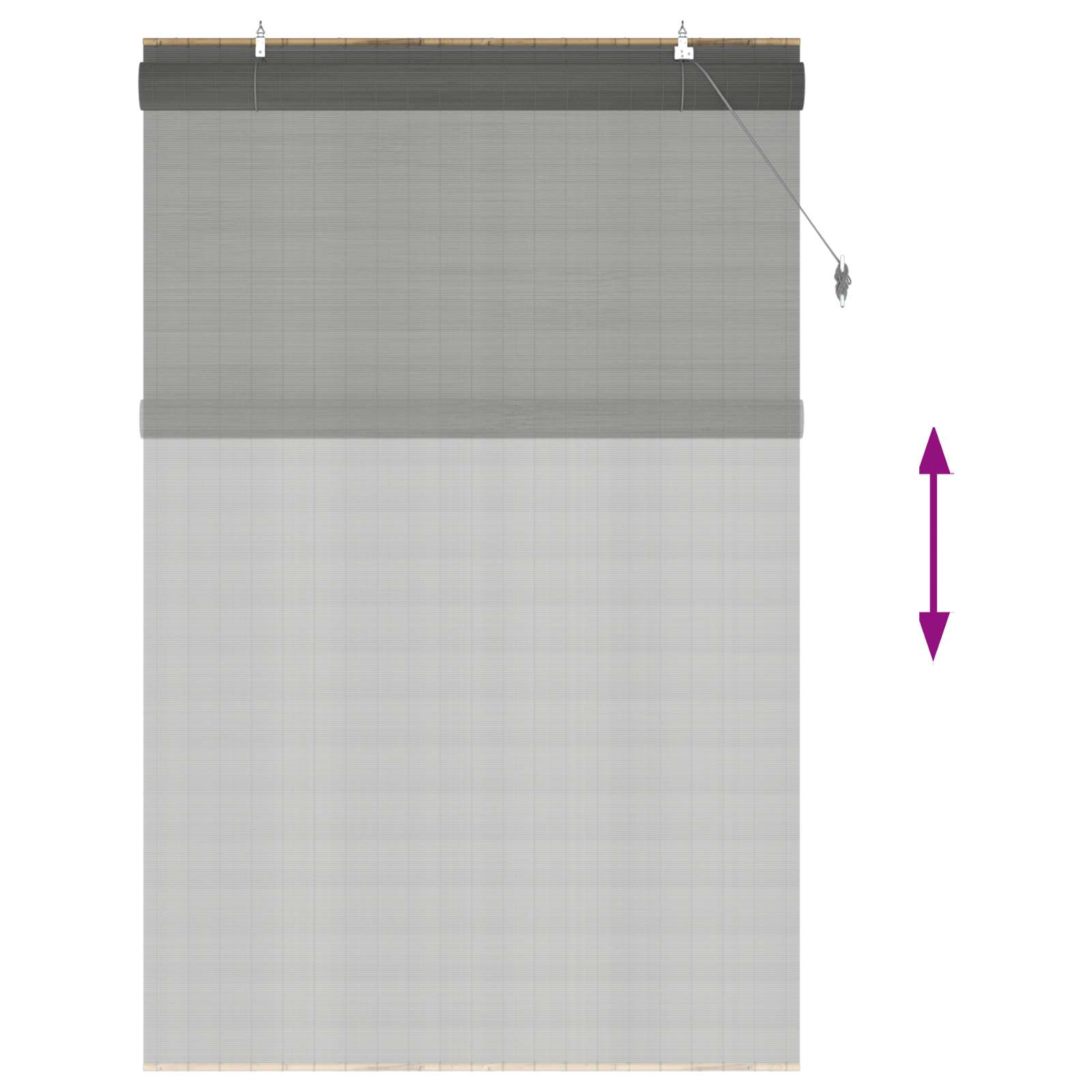 Rolo zavjesa Siva 150 x 220 cm Bambus