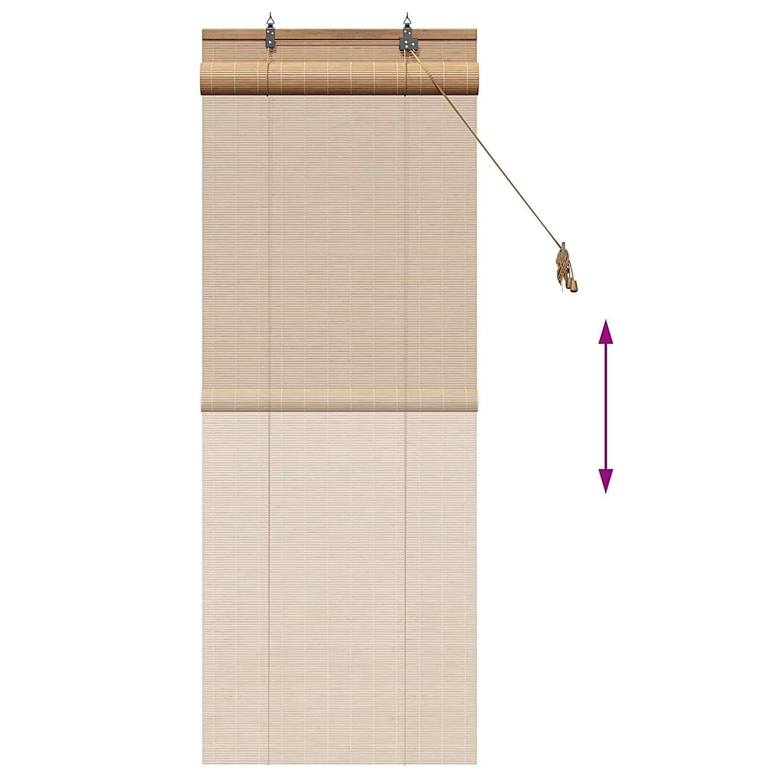 Rolo zavjesa Smeđa 50 x 160 cm Bambus