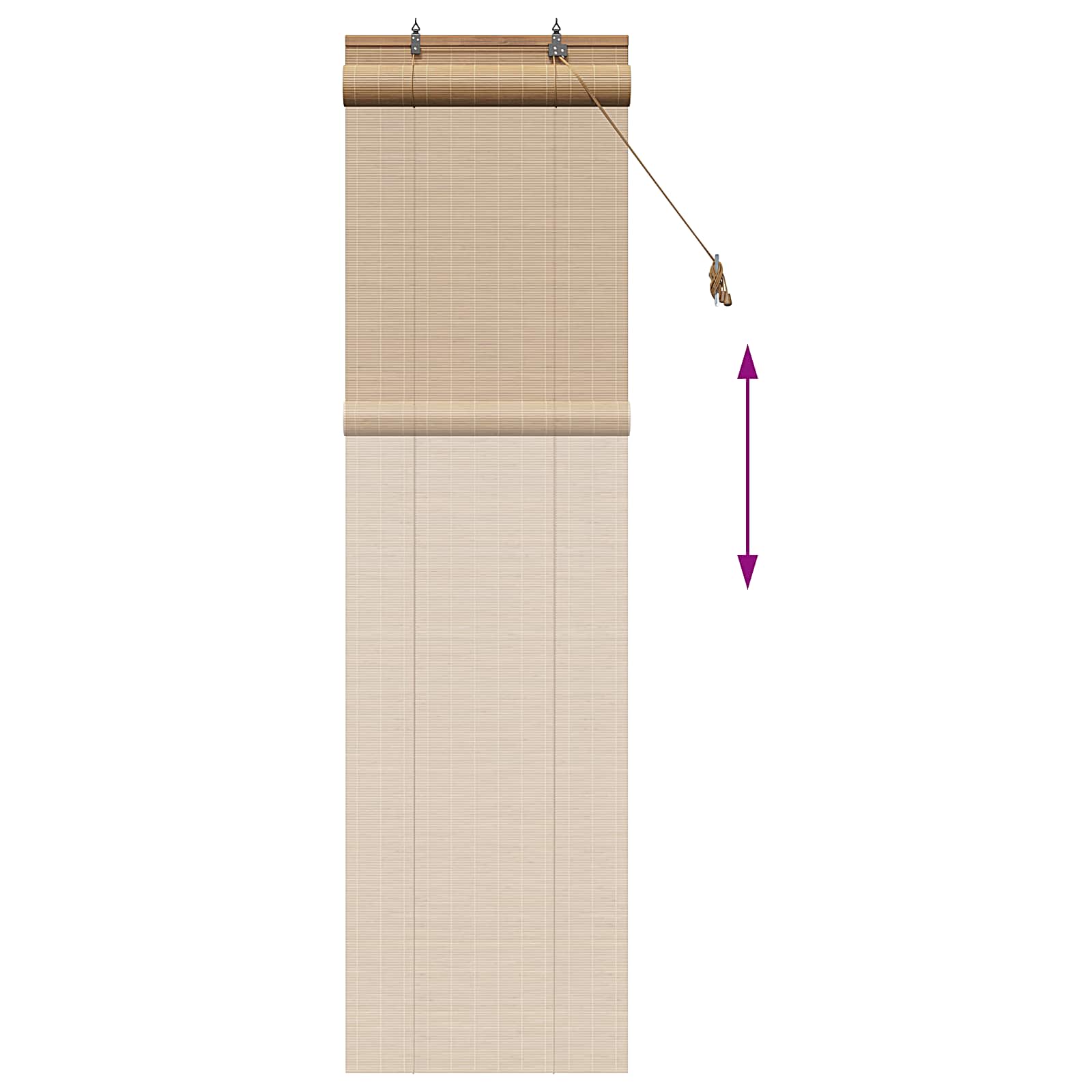 Rolo zavjesa Smeđa 50 x 220 cm Bambus
