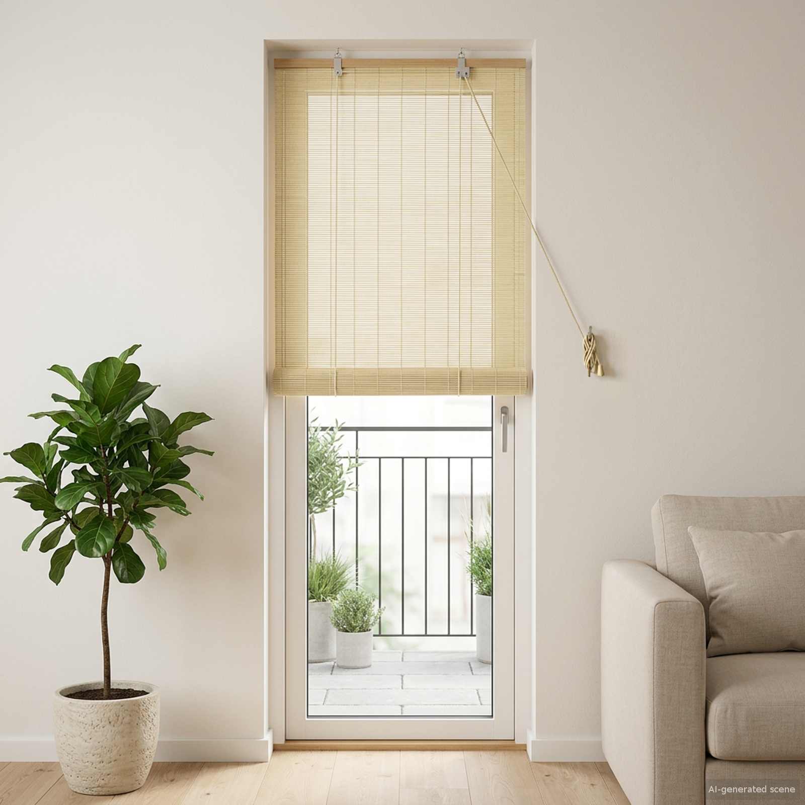 Rolo zavjesa Prirodna 40 x 220 cm Bambus
