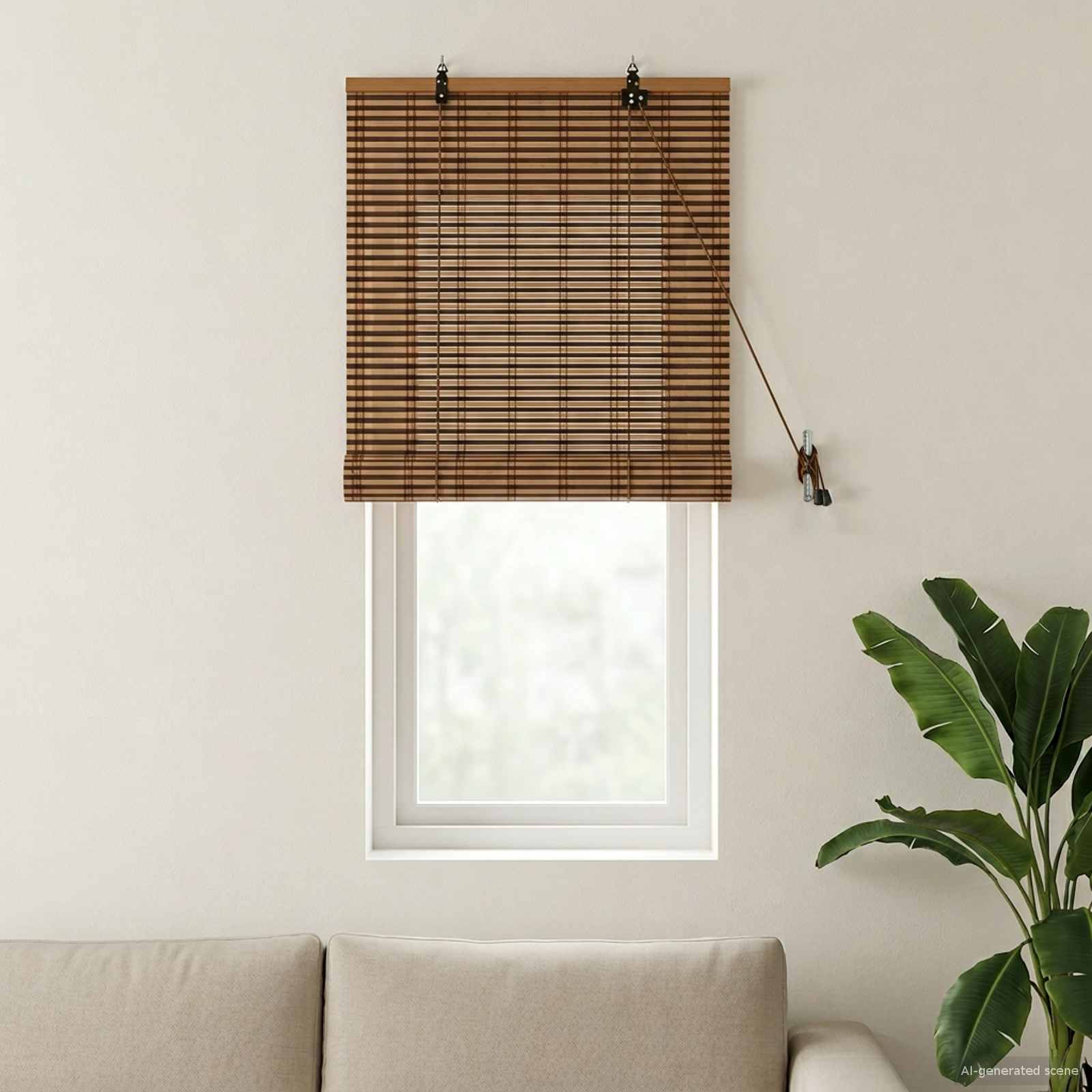 Rolo zavjesa Smeđa 50 x 160 cm Bambus