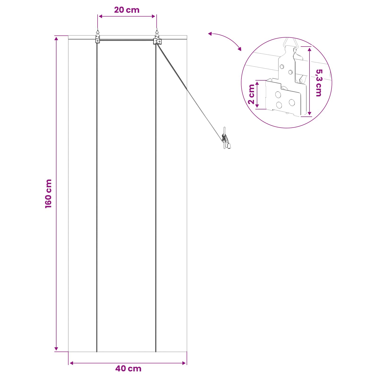 Rolo zavjesa Smeđa 40 x 160 cm Bambus