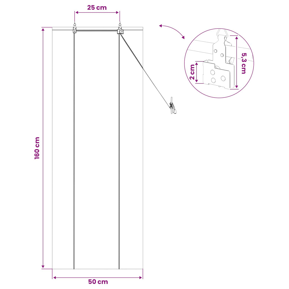 Rolo zavjesa Smeđa 50 x 160 cm Bambus