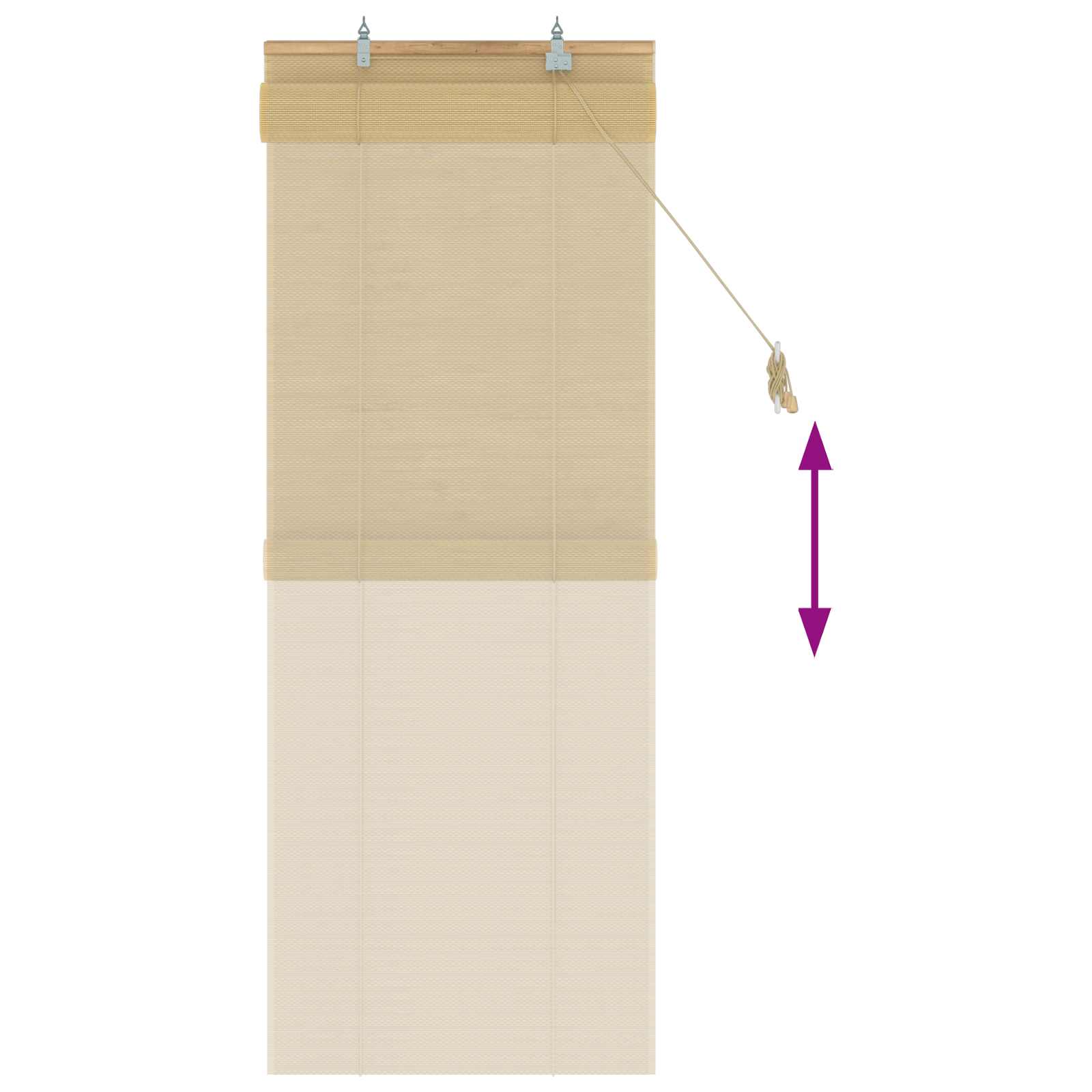 Rolo zavjesa Prirodna 50 x 160 cm Bambus