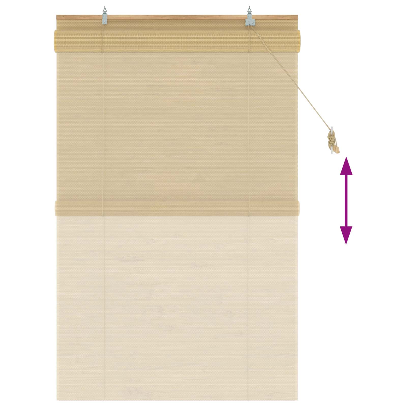 Rolo zavjesa Prirodna 90 x 160 cm Bambus