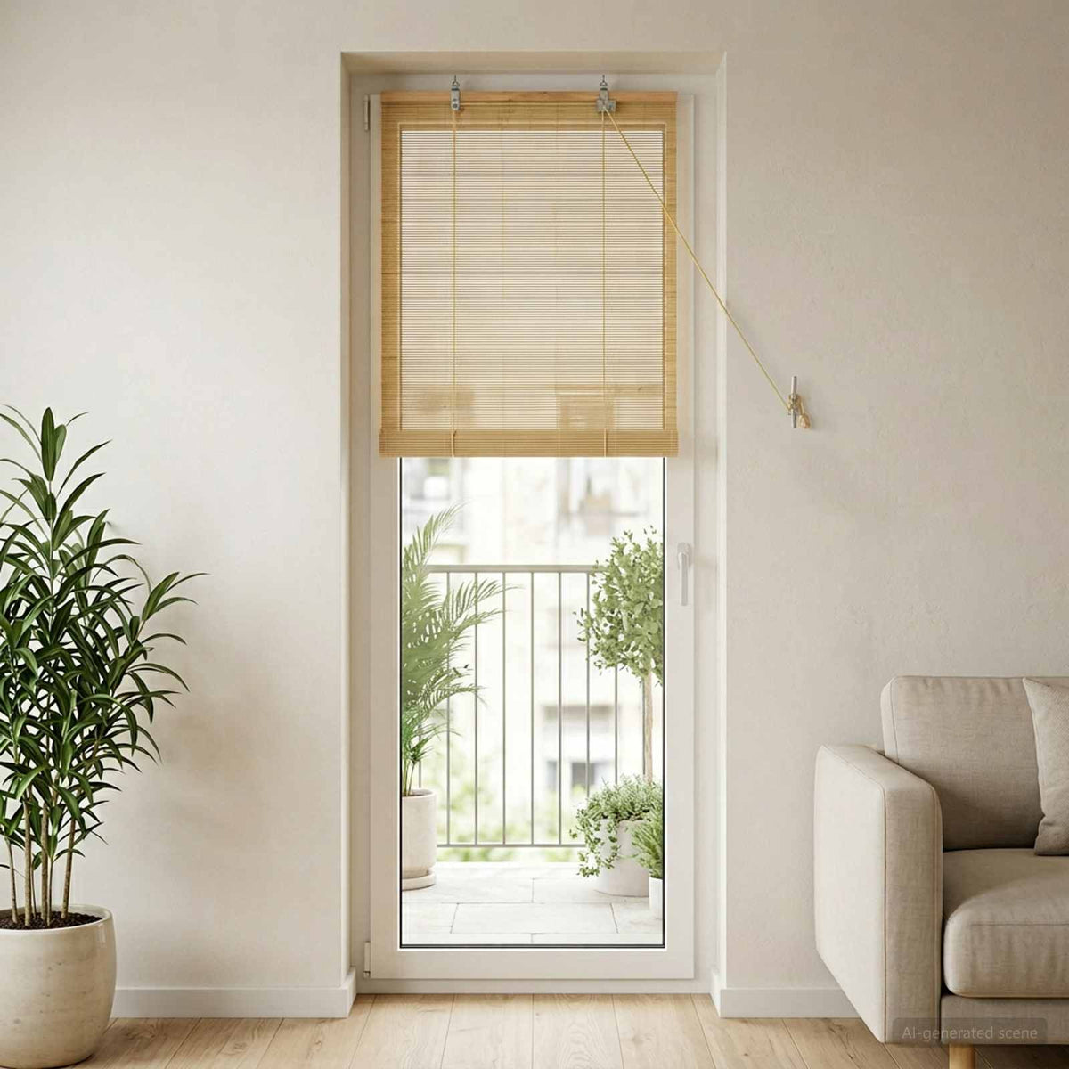 Rolo zavjesa Prirodna 50 x 220 cm Bambus