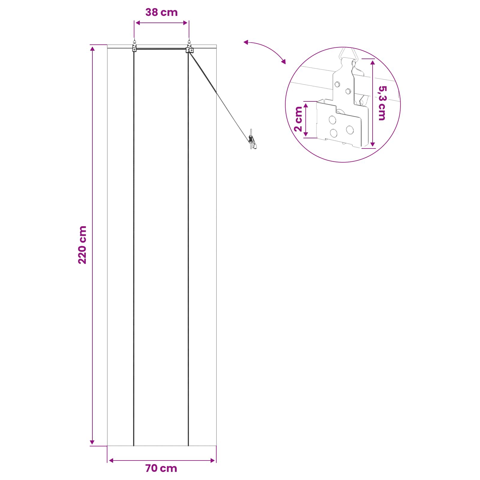 Rolo zavjesa Prirodna 70 x 220 cm Bambus