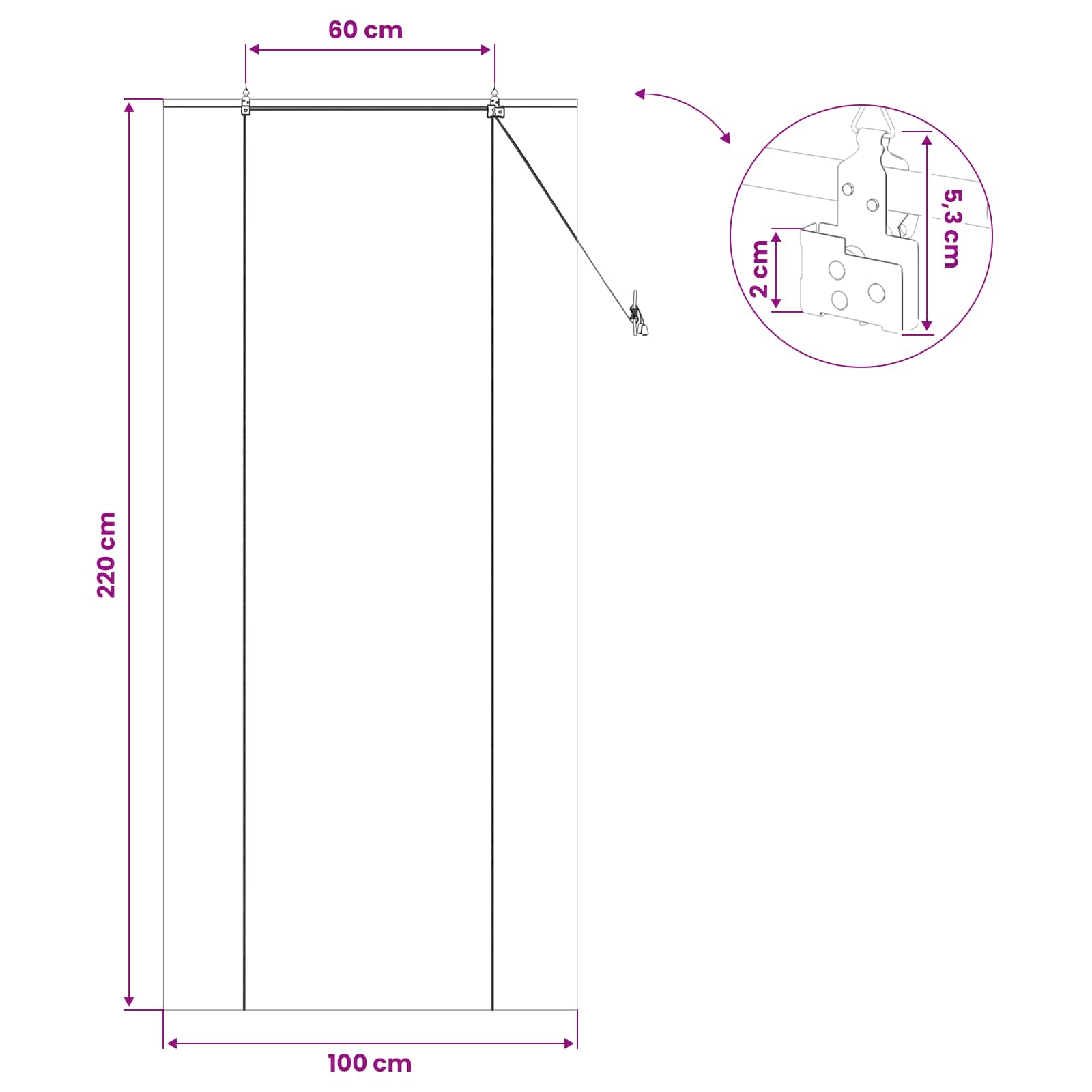 Rolo zavjesa Prirodna 100 x 220 cm Bambus