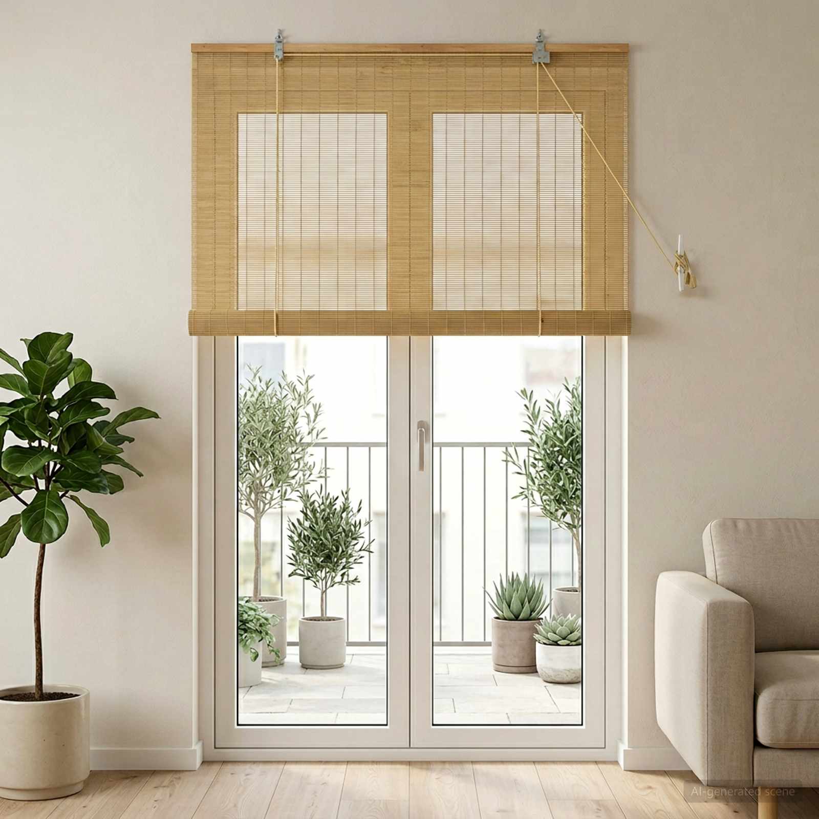 Rolo zavjesa Prirodna 110 x 220 cm Bambus