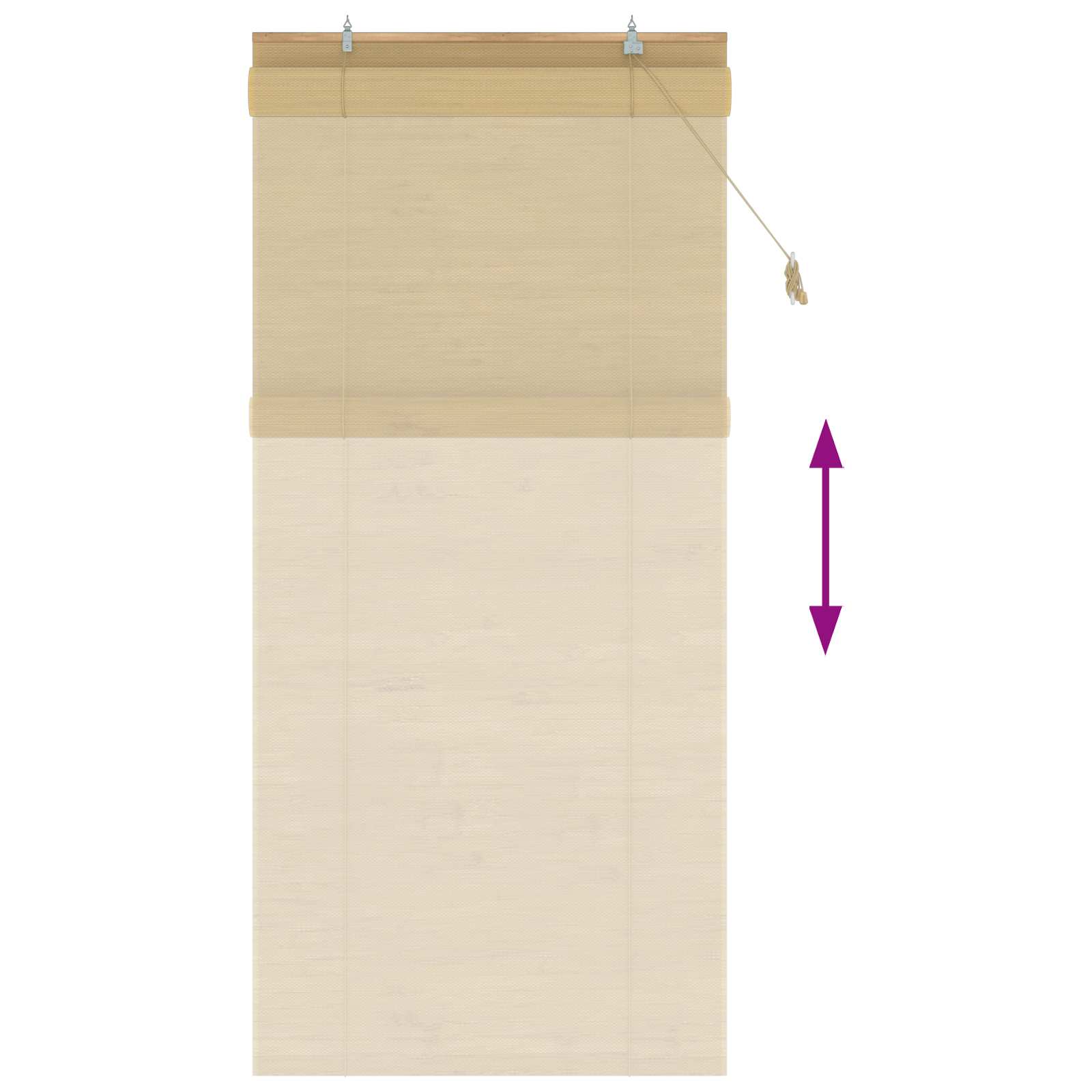Rolo zavjesa Prirodna 110 x 220 cm Bambus