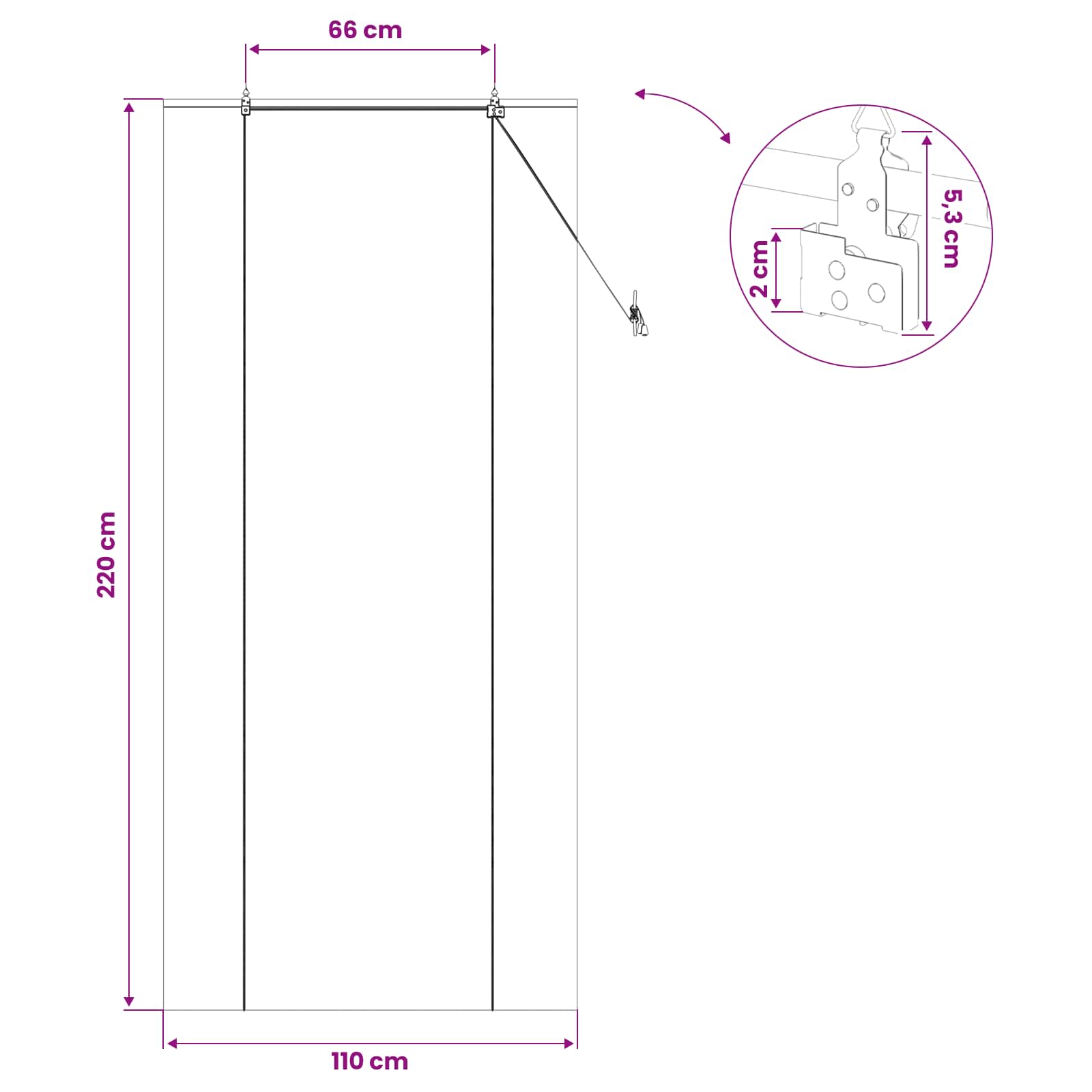 Rolo zavjesa Prirodna 110 x 220 cm Bambus
