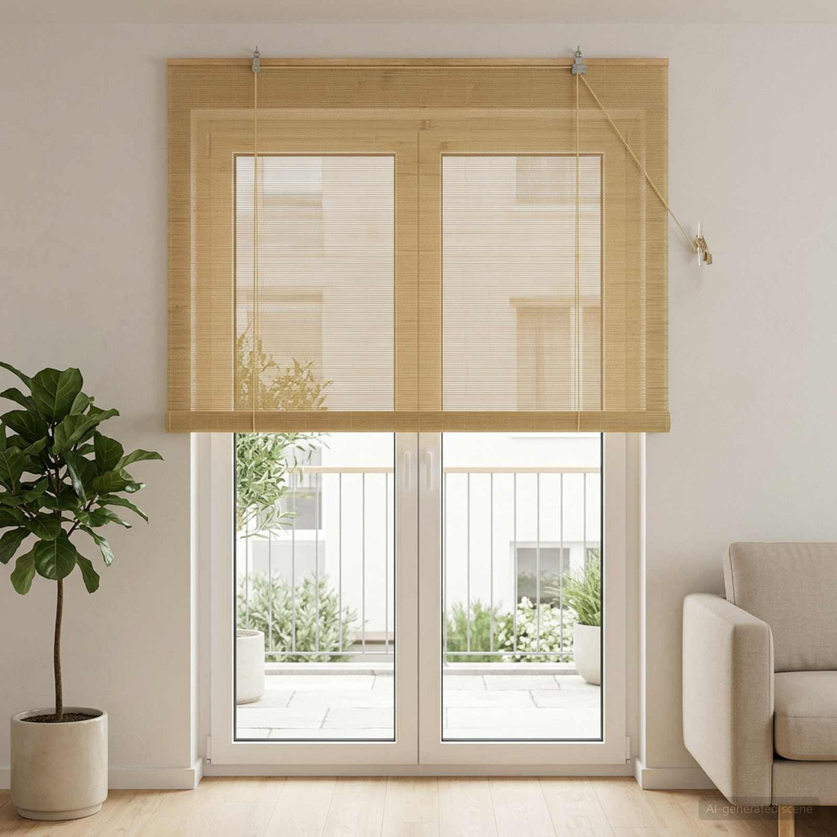 Rolo zavjesa Prirodna 130 x 220 cm Bambus