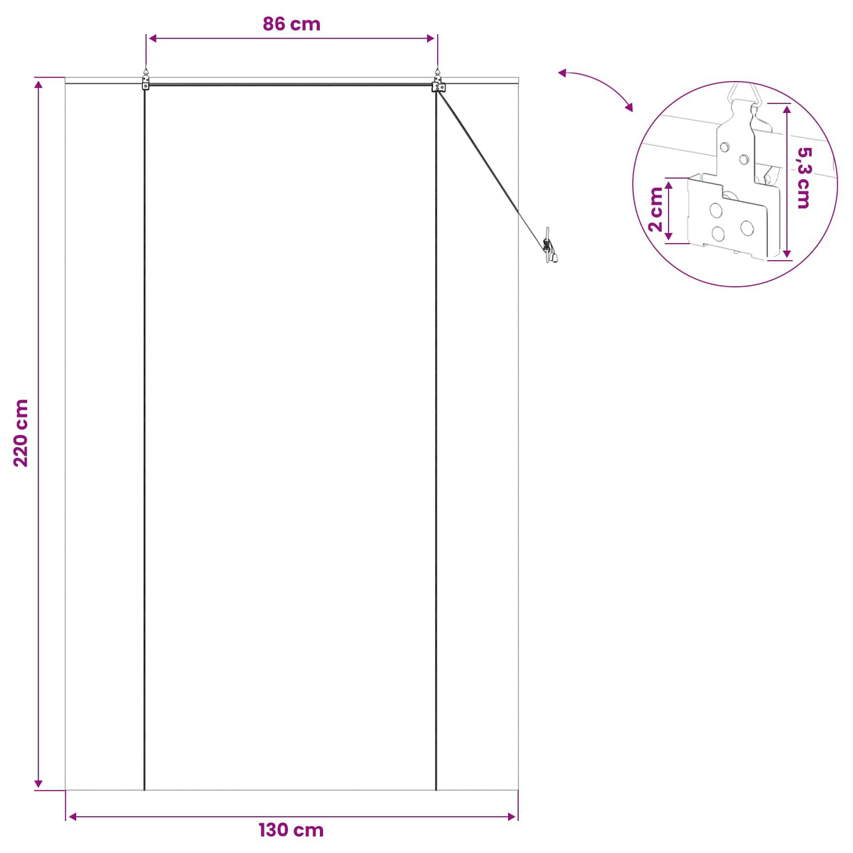 Rolo zavjesa Prirodna 130 x 220 cm Bambus