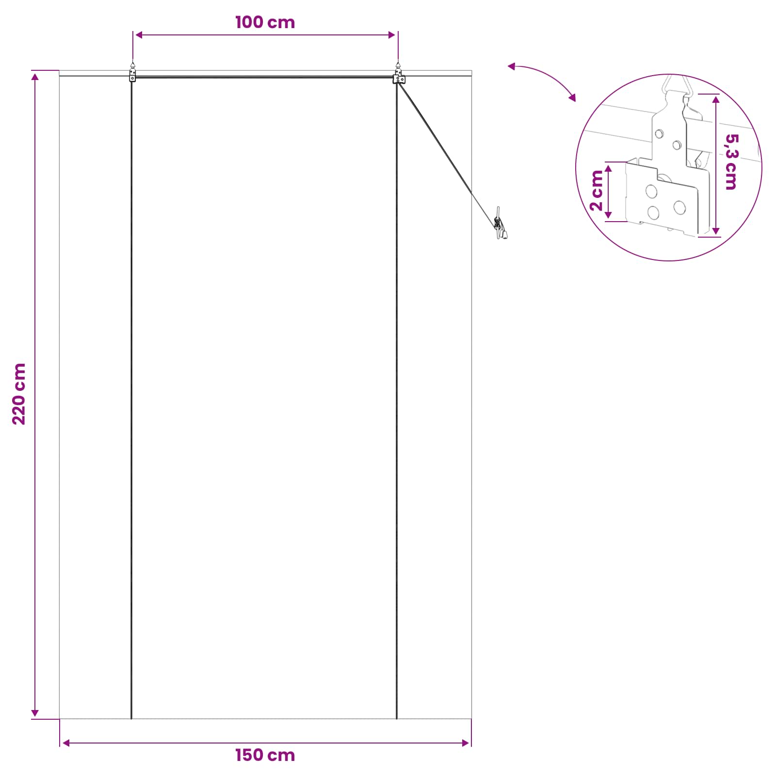 Rolo zavjesa Prirodna 150 x 220 cm Bambus