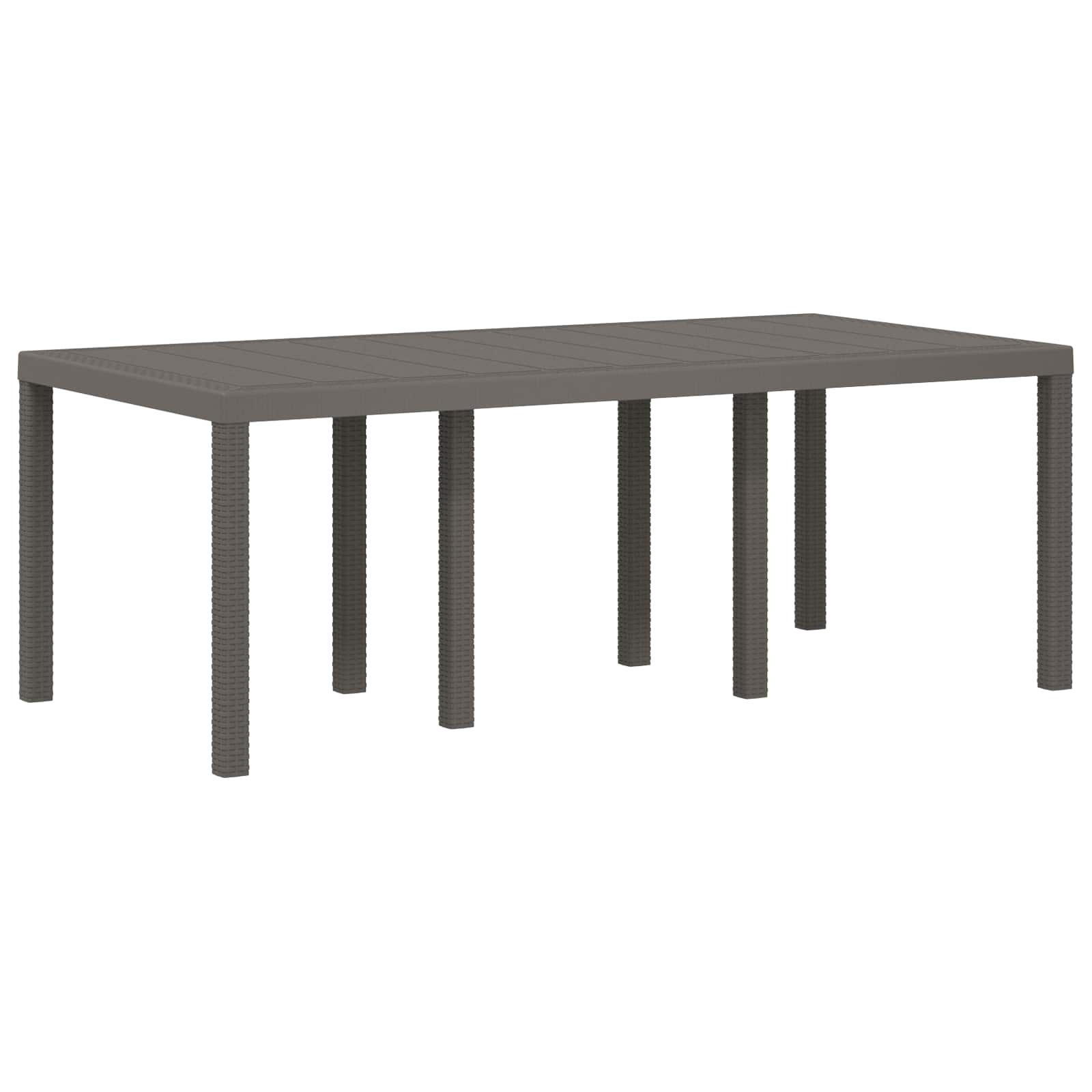 Vrtni set za objed s jastukom 7 pcs Svijetlosiva i taupe PP