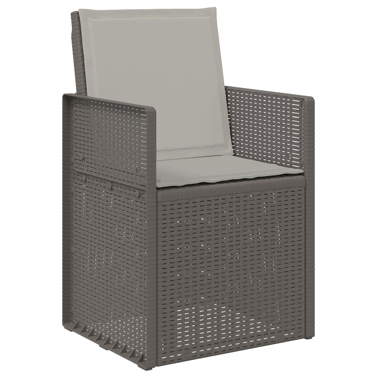 Vrtni set za objed 9 kom. Svjetlosiva PP