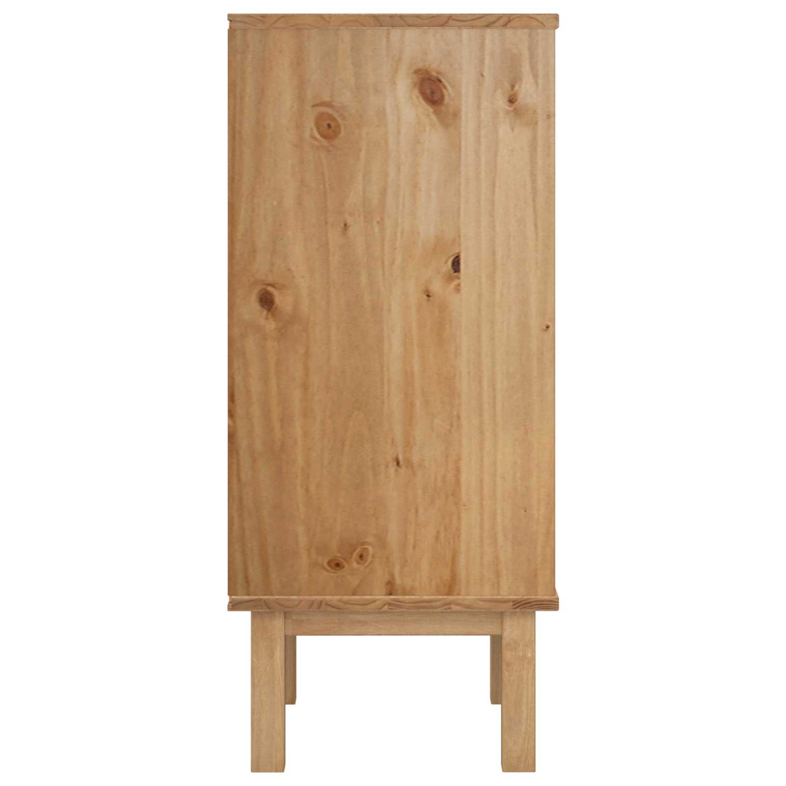 Komoda s ladicama OTTA Crna 45 x 39 x 90 cm Masivna borovina
