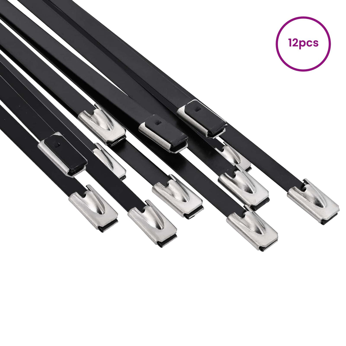 Veza za kabel 12 kom. 4,6 x 600 mm Crna