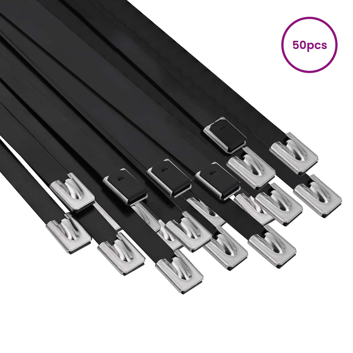 Veza za kabel 50 kom. 7,9 x 300 mm Crna