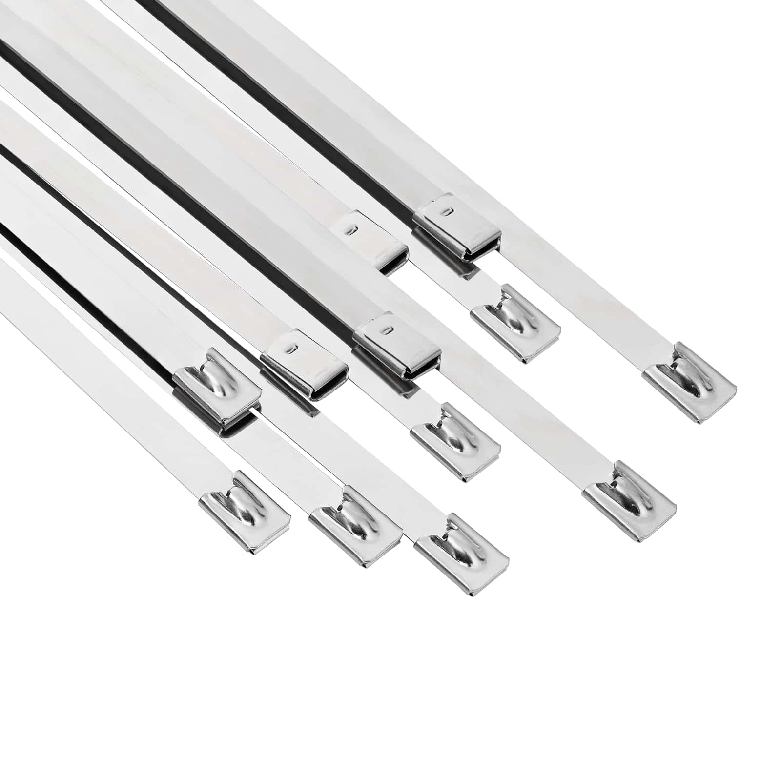 Veza za kabel 12 kom. 7,9 x 800 mm Srebrna