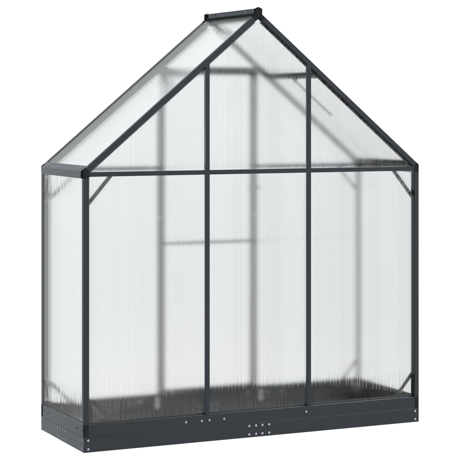 Vrtni staklenik s vratima Antracit 183,5 x 63,5 x 207 cm