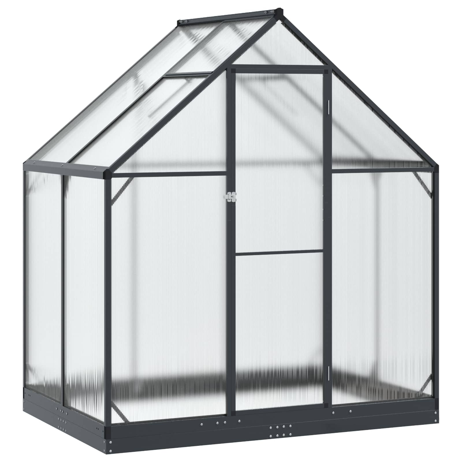Vrtni staklenik s vratima Antracit 183,5 x 123 x 207 cm