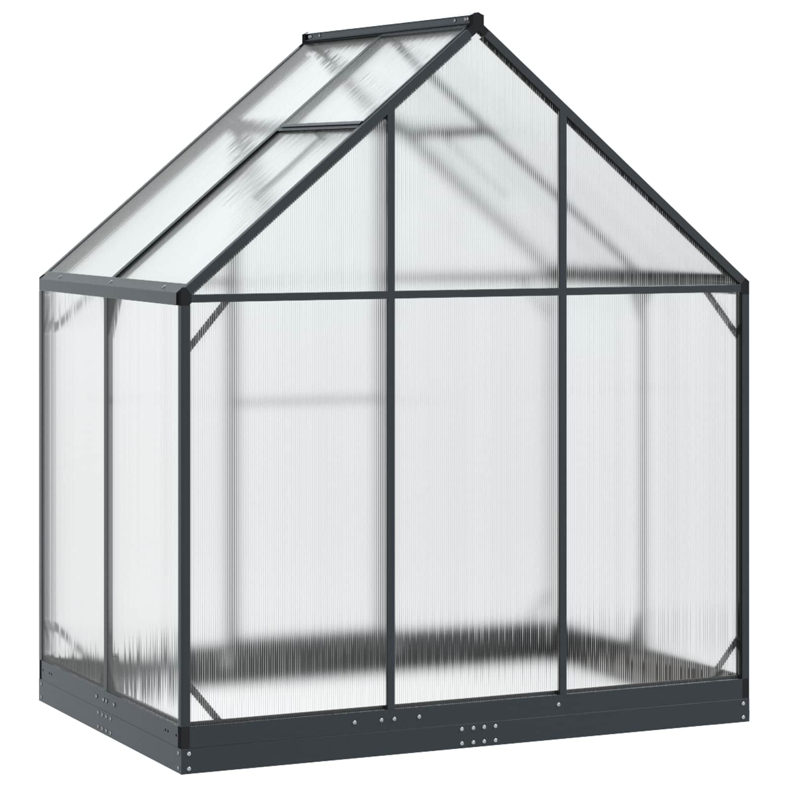 Vrtni staklenik s vratima Antracit 183,5 x 123 x 207 cm