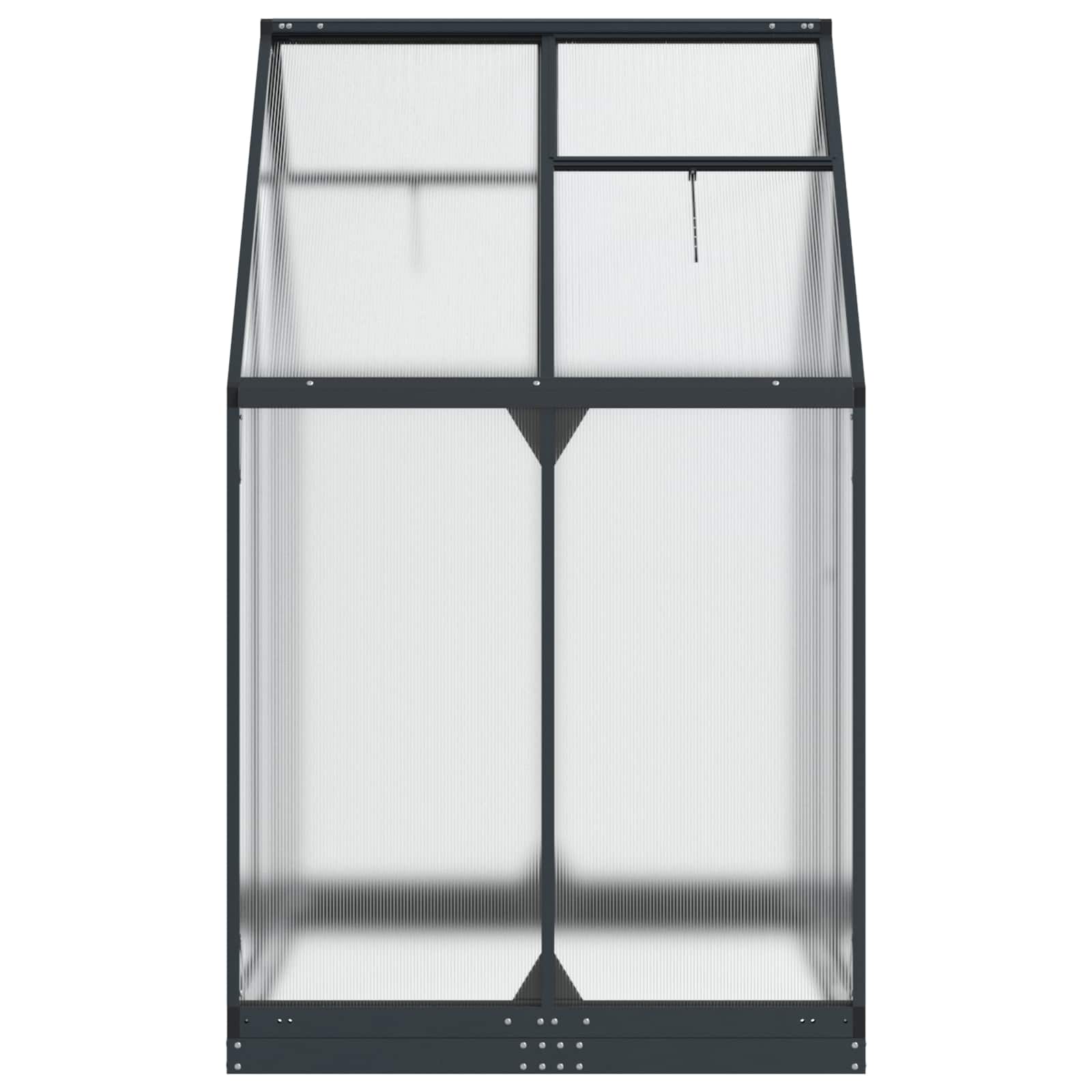 Vrtni staklenik s vratima Antracit 183,5 x 123 x 207 cm