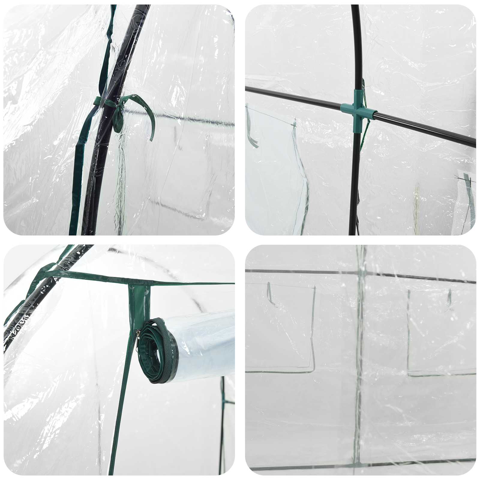 Staklenik s okvirom 160 x 200 x 192,5 cm PVC *Transparent*an
