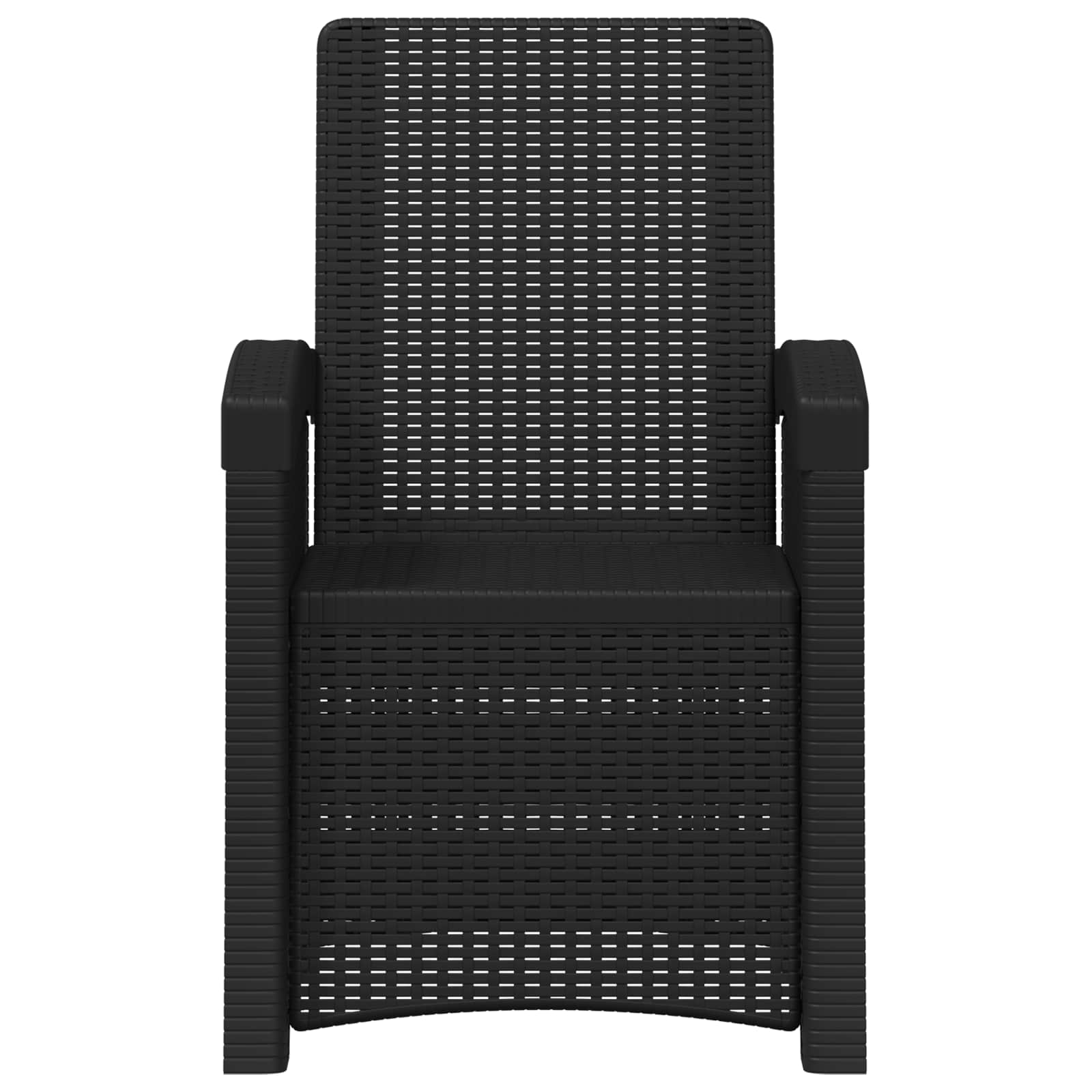 Ležaljka za vrt s izgledom ratana 2 pcs Antracit PP