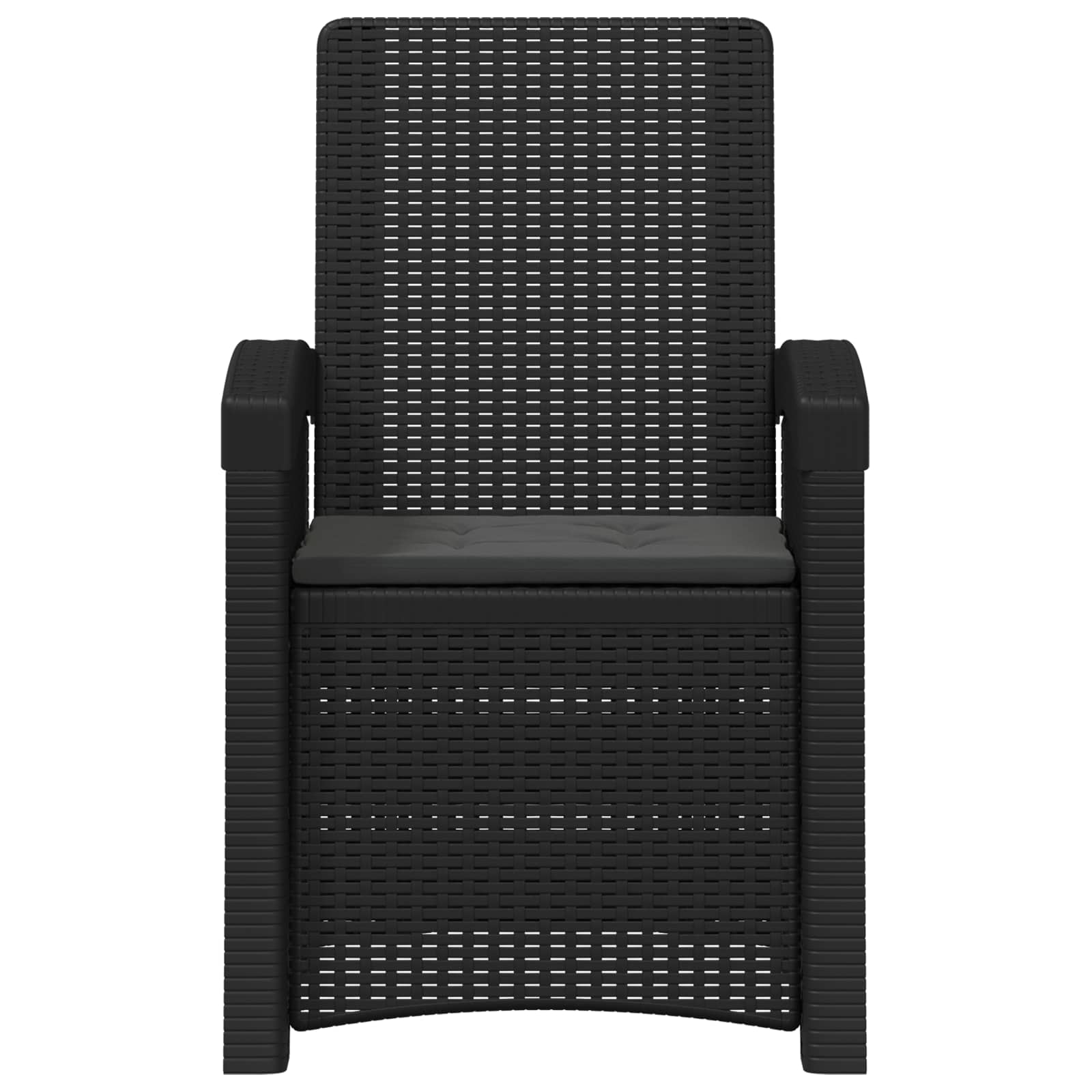 Ležaljka za vrt s izgledom ratana 2 pcs Antracit PP