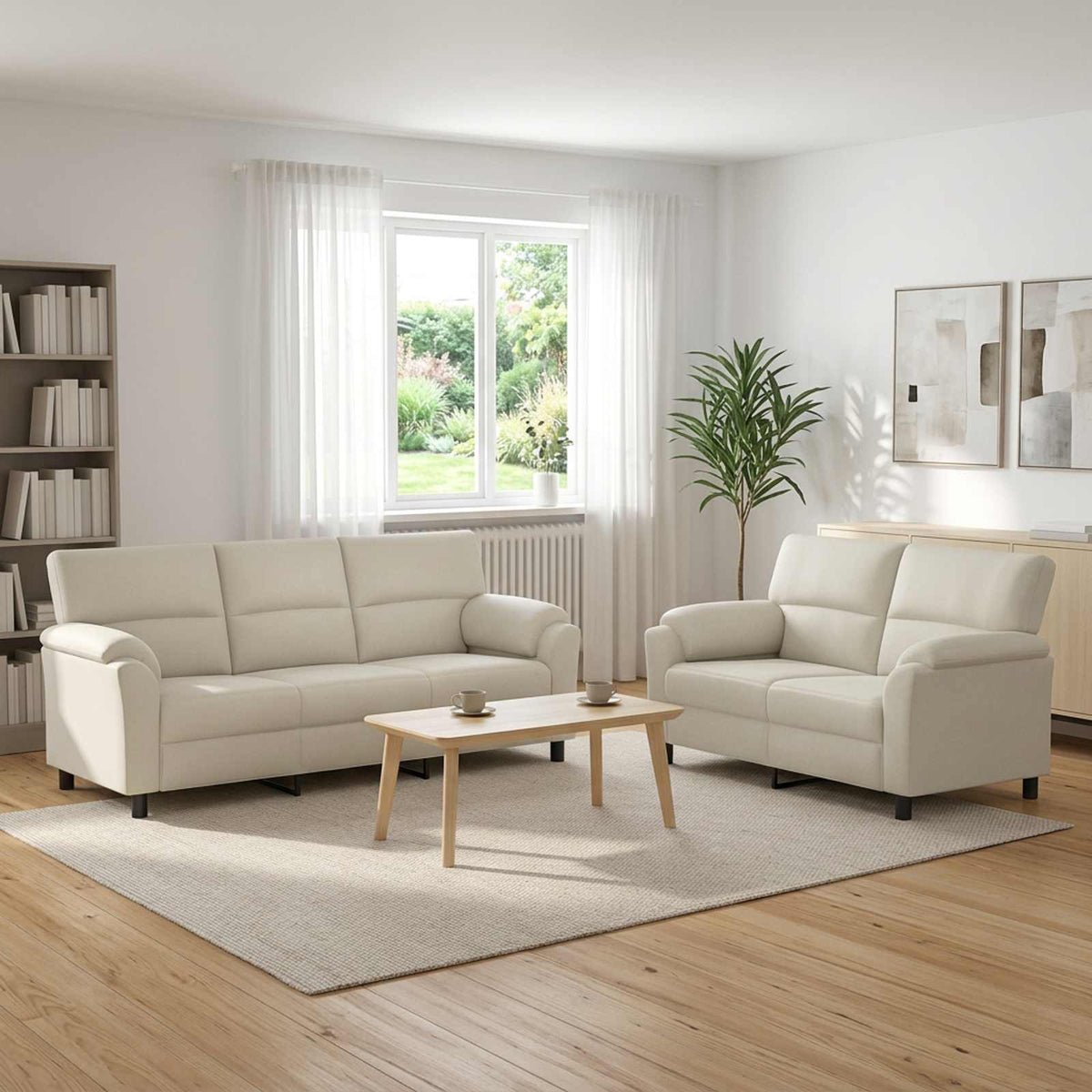 Set sofe 2 pcs Krem Baršun
