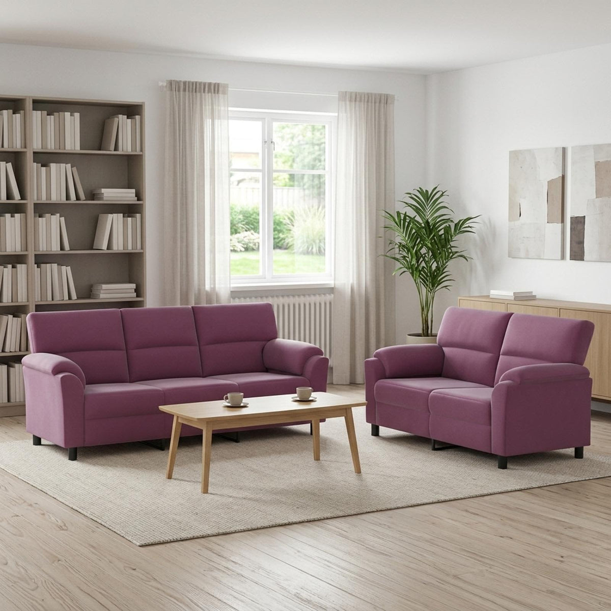 Set sofe 2 pcs Ljubičasta Baršun