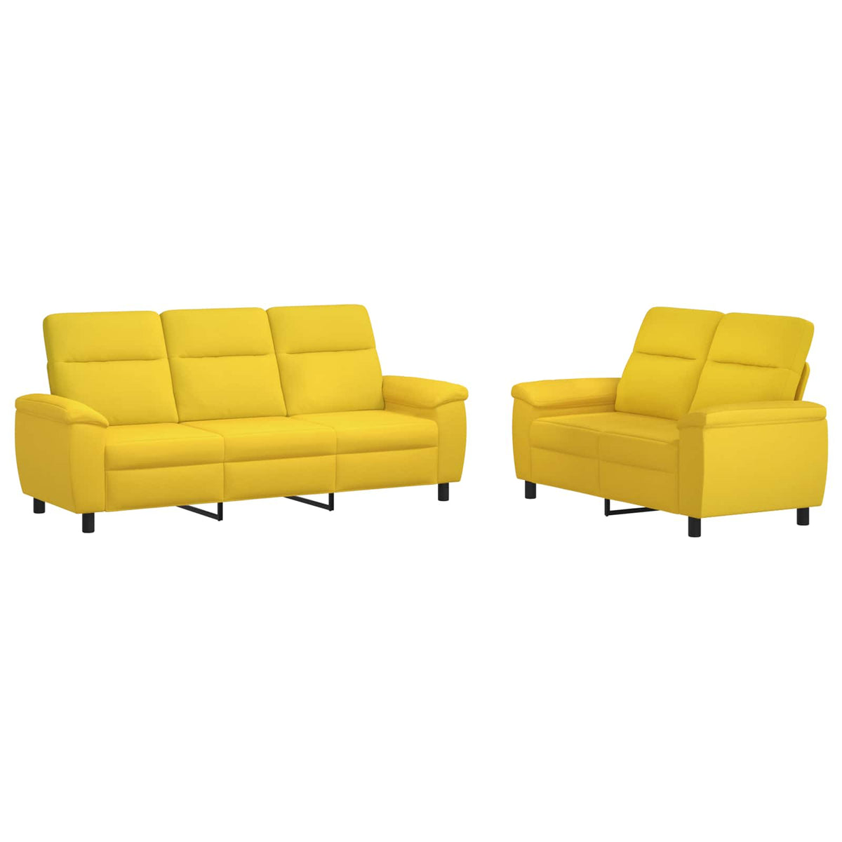 Set sofe 2 pcs Svijetlo žuta Tkanina