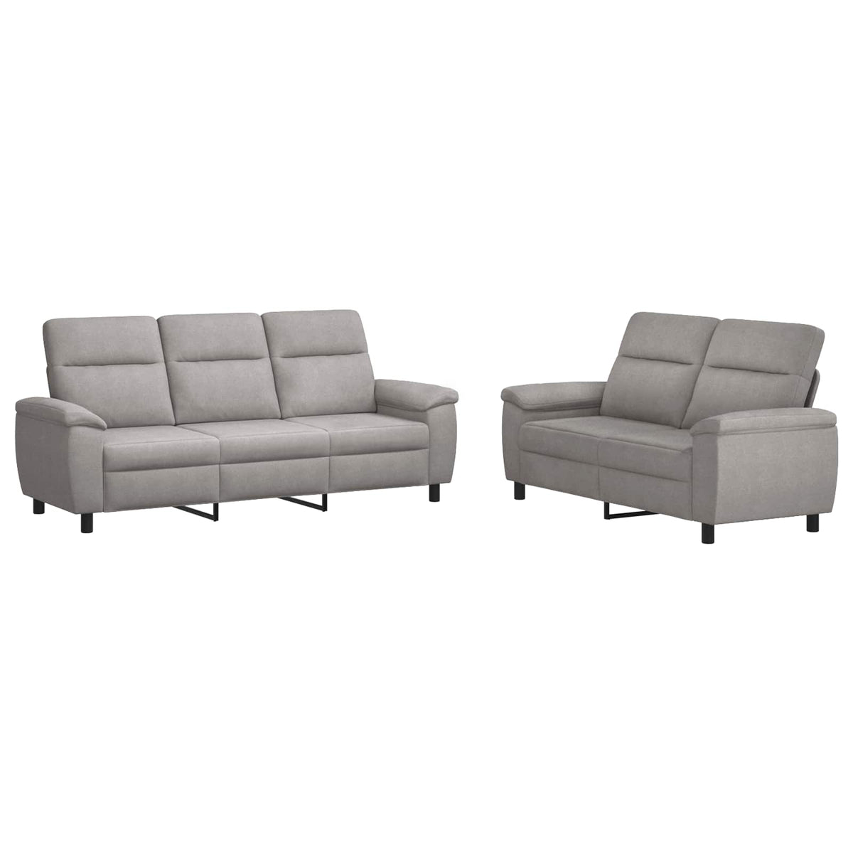 Set sofe 2 pcs Oblačnosiva Tkanina