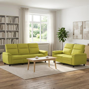 Set sofe 2 pcs Svijetlo zelena Tkanina